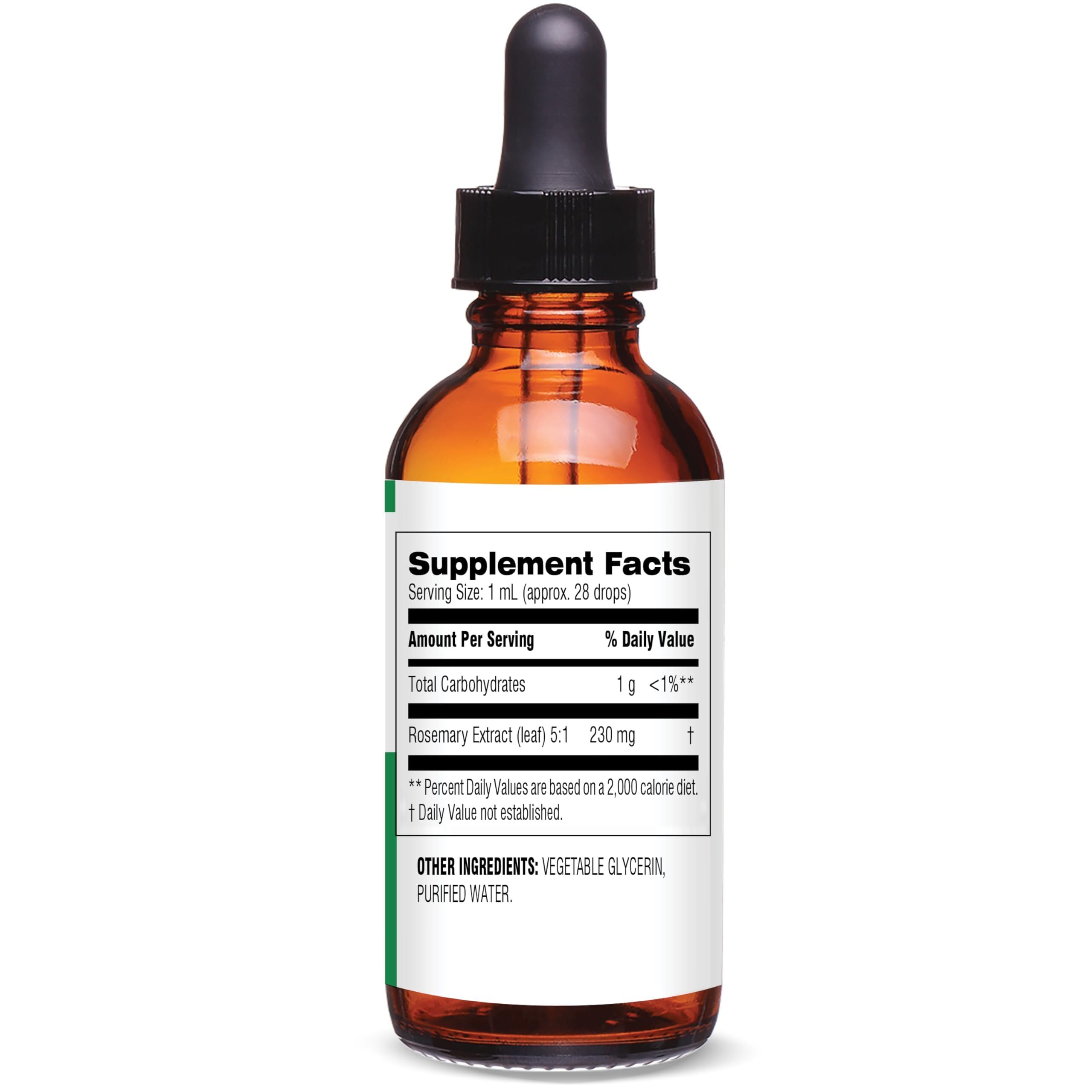 Rosemary Leaf Liquid Extract Drops | Alcohol-Free 1 oz