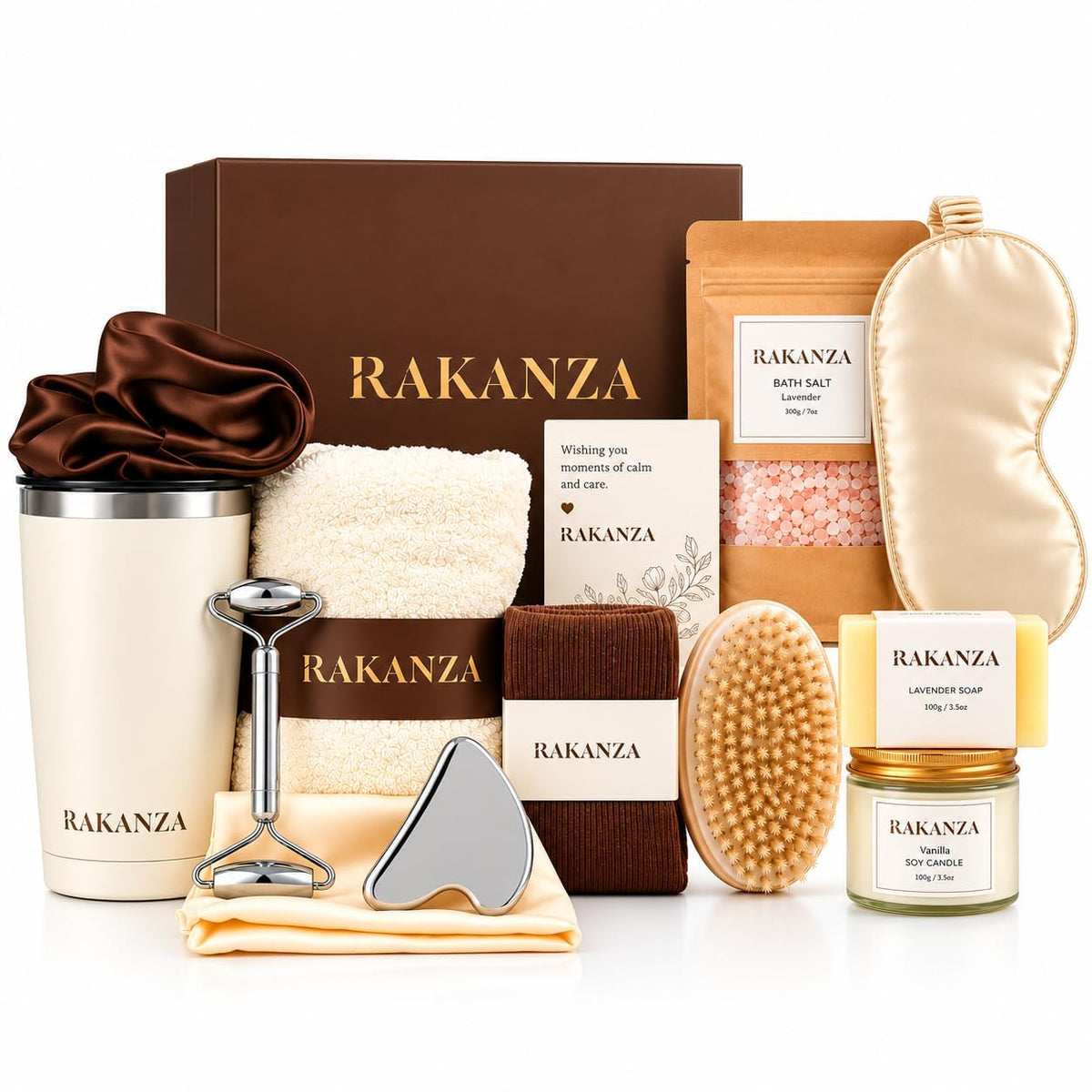 Luxury Spa Gift Set for Women 13 Piece Self Care Basket in - Rakanza Official Imagery - 2
