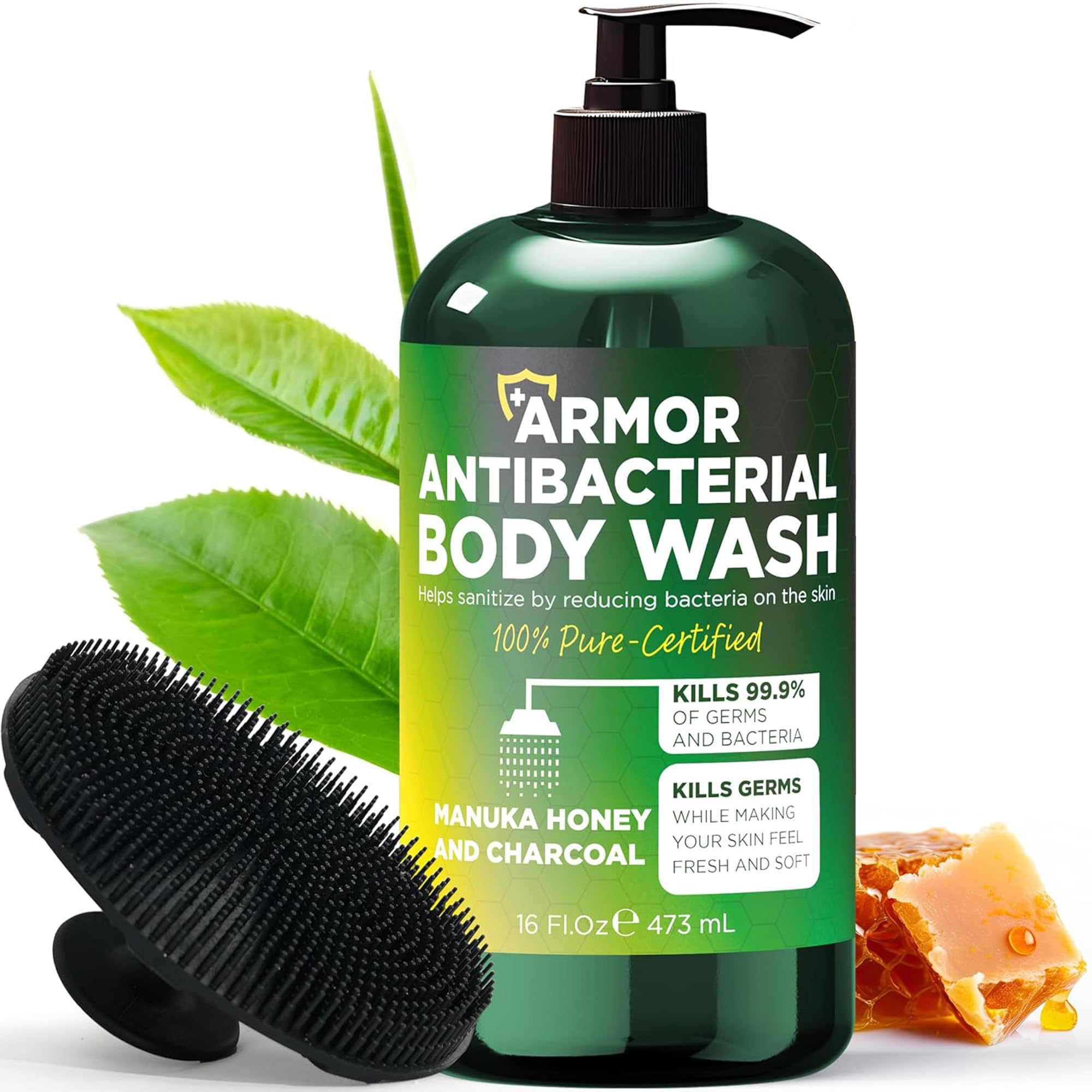 Antibacterial Body Wash & Scrubber – Back Acne & Odor Relief