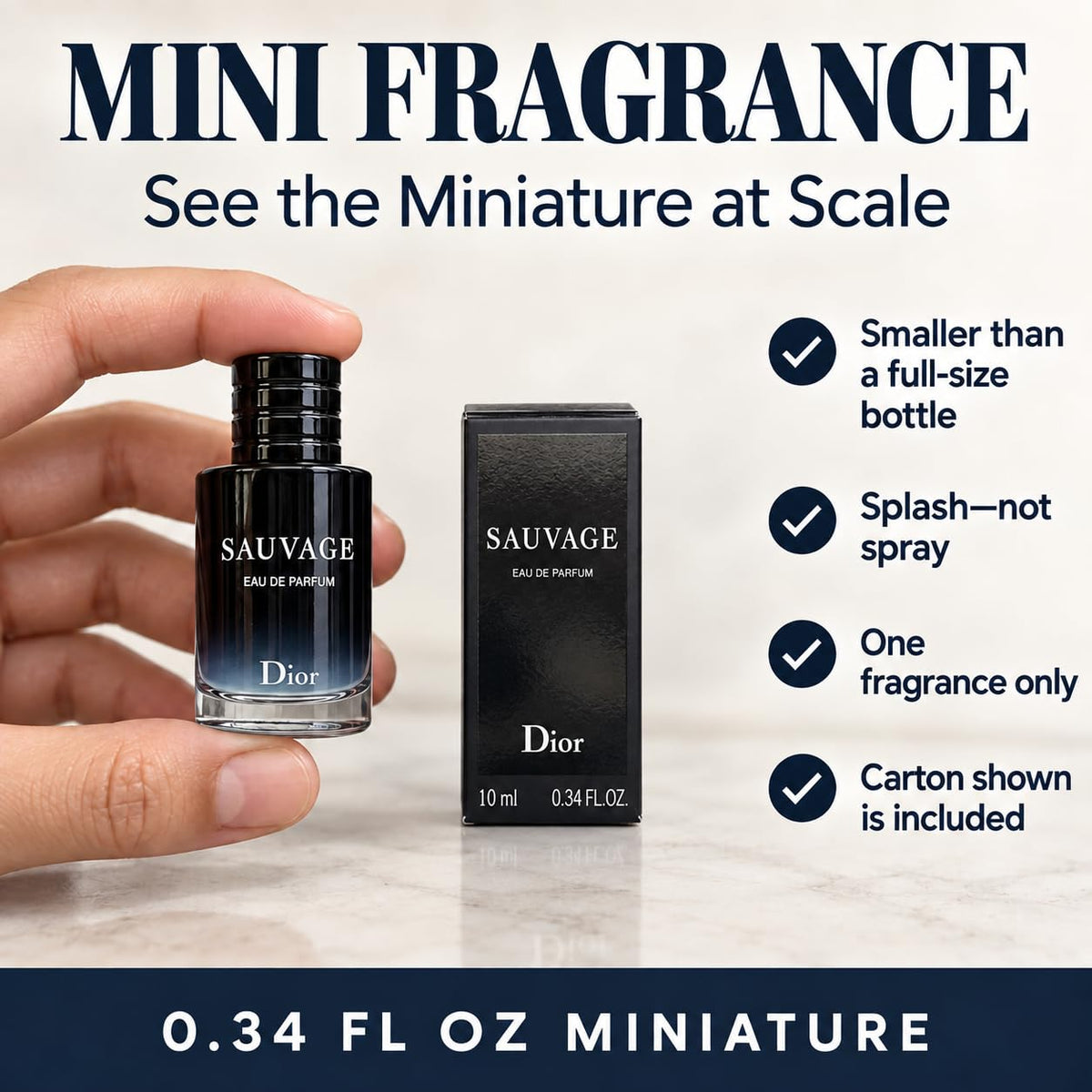 Dior Sauvage Perfume for Men Mini EDP Travel Splash 0 34 - Dior Official Imagery - 6
