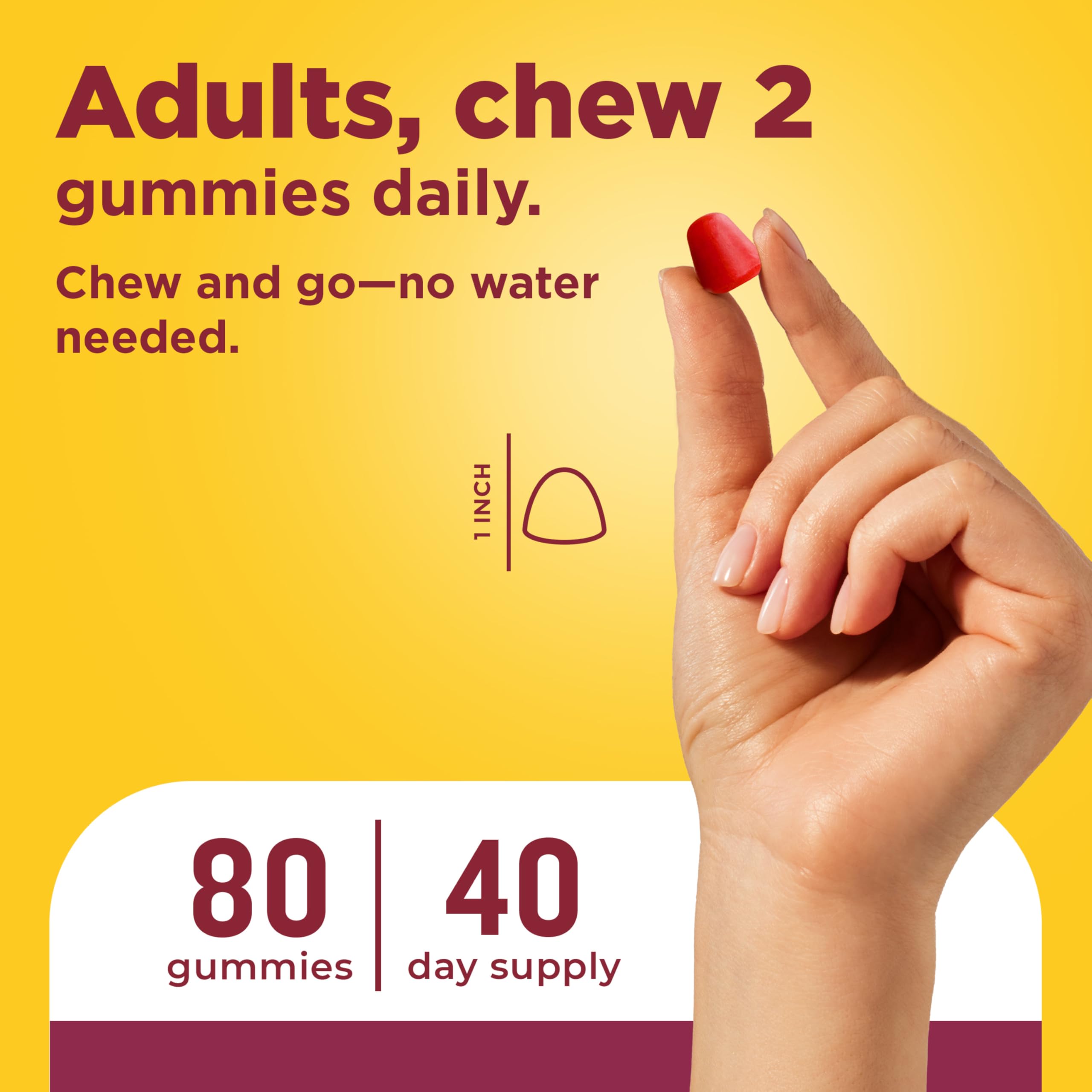 Nature Made Advanced Hair Skin and Nails Gummies, 80 Gummies