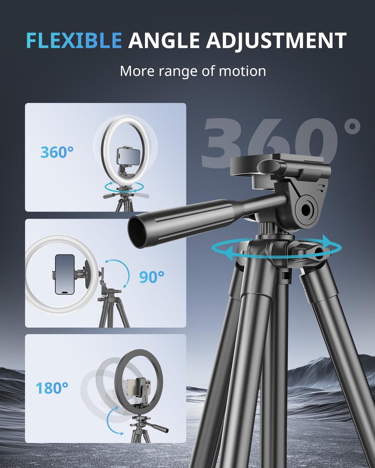 UBeesize 12 inch Ring Light with Stand, Selfie Ring Light with 50" Extendable Tripod Stand & Phone Holder for Live S