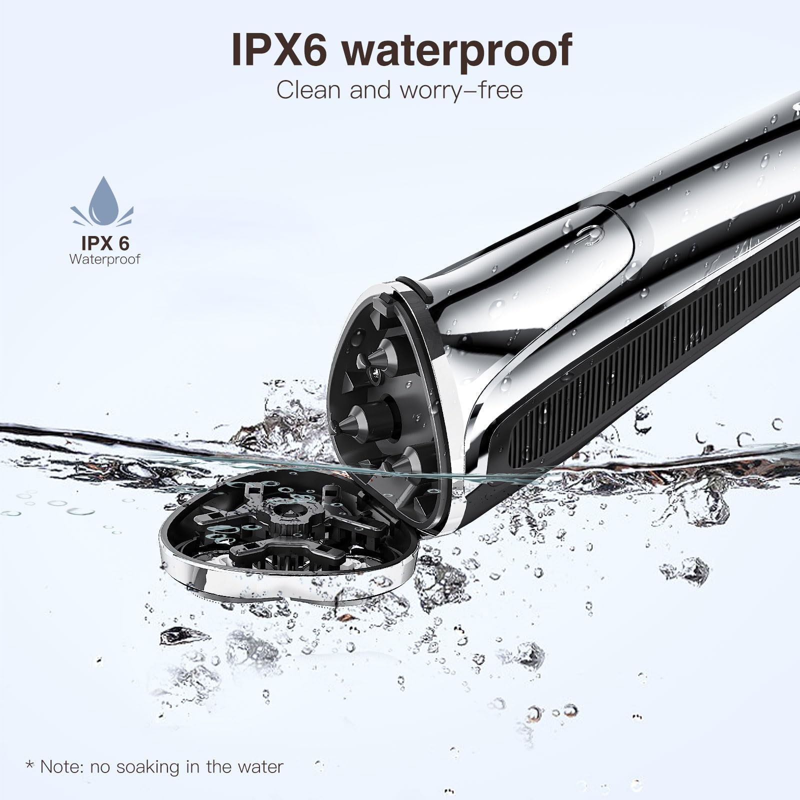 YIRISO electric shaver for men with rotary blades and 9000 RPM motor, designed for smooth, close shaving.