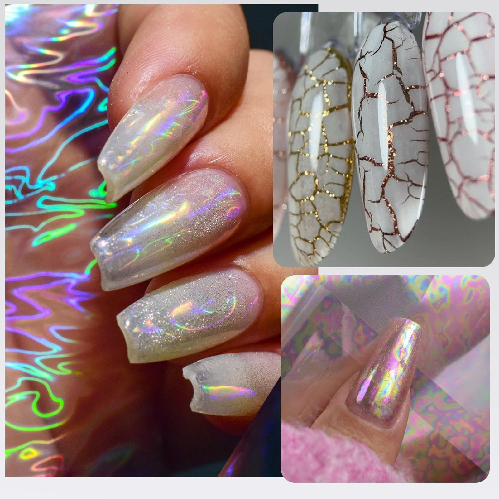 Foil Gel Transfer, for Nails Fine, Brush Smooth Layer, Resin Base Cosmetics