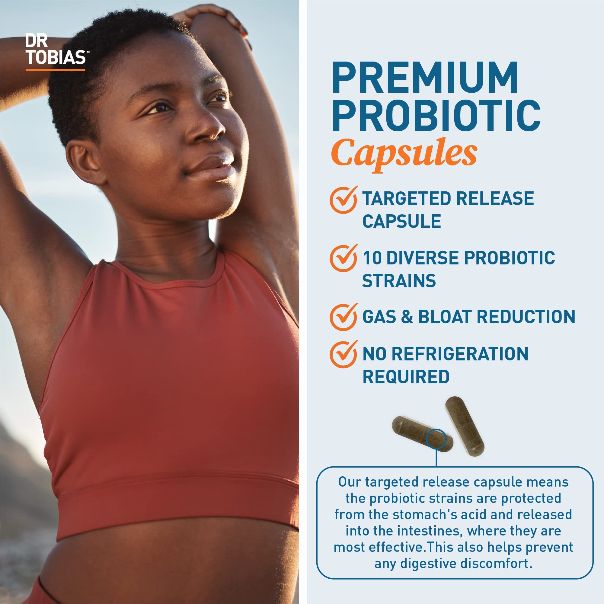 Dr. Tobias Probiotics 30 Billion CFU 30 Capsules | Gut Health Support