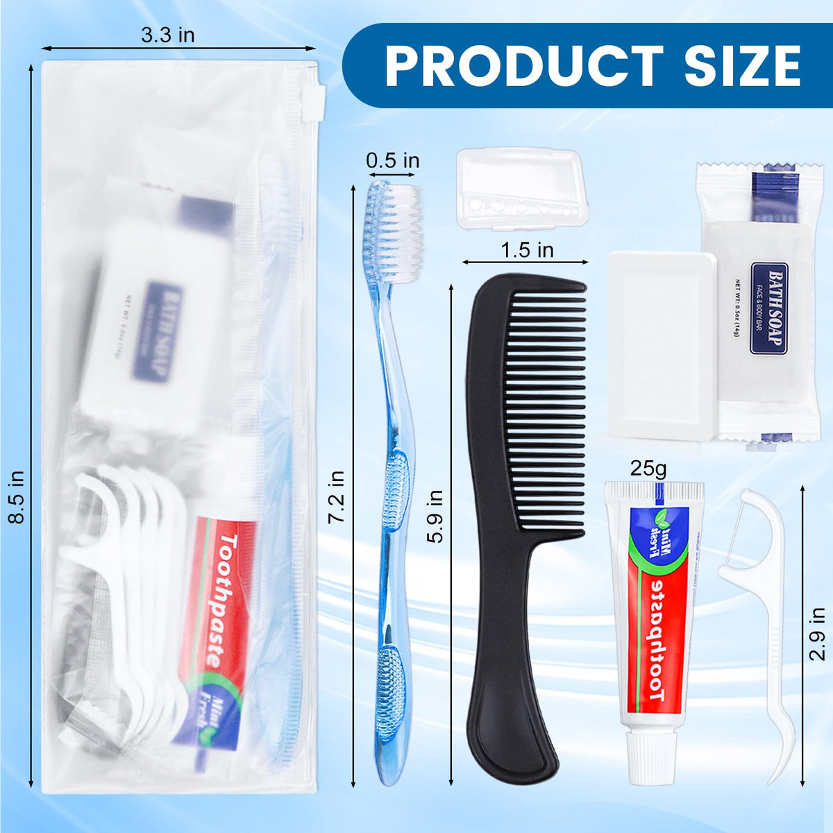 50 Sets Personal Hygiene Kit Basic Toiletry Kits Homeless - HQSLsund Official Imagery - 5