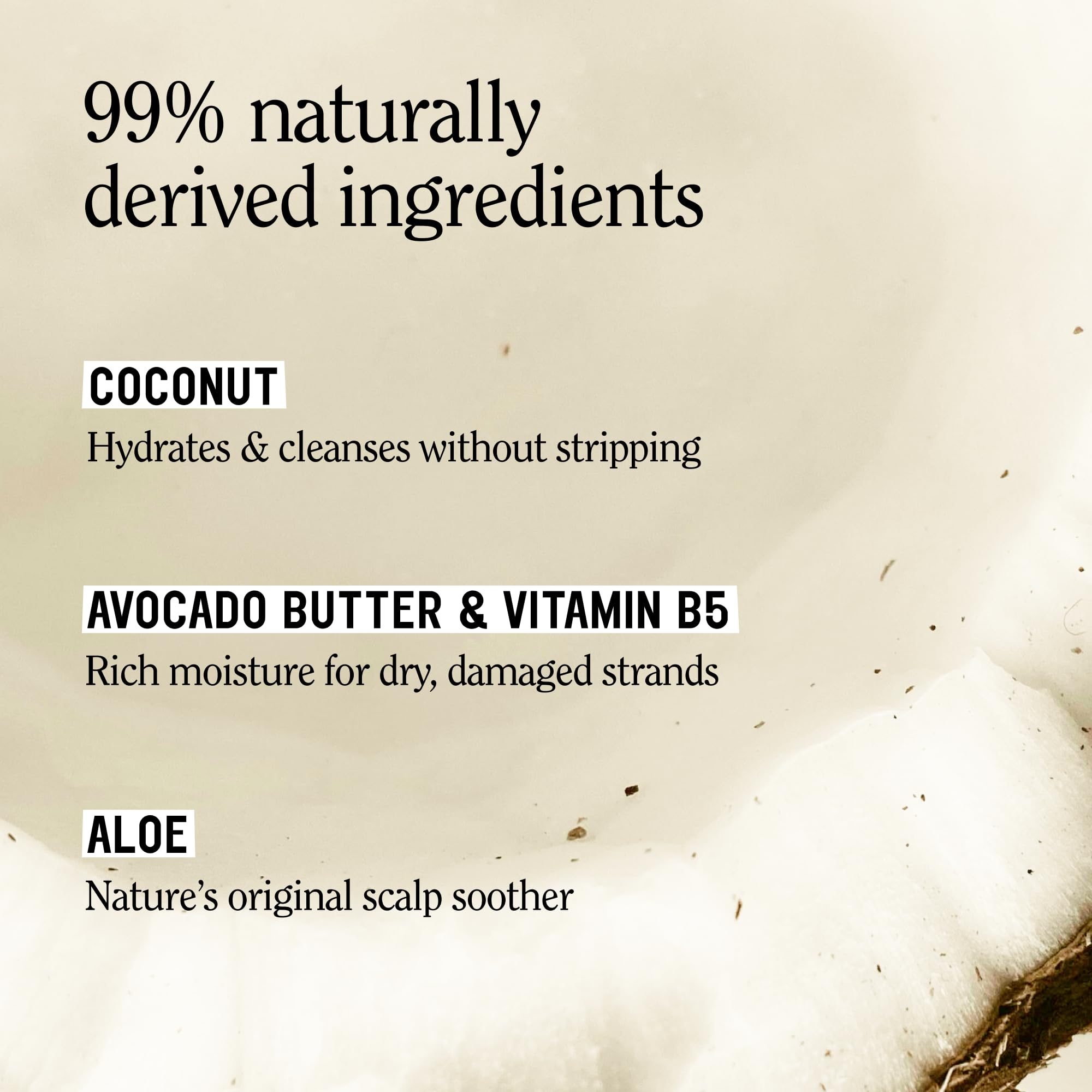 California Naturals Toasted Coconut shampoo and conditioner set, hydrating hair cleaner and conditioner with natural toasted coconut scent.
