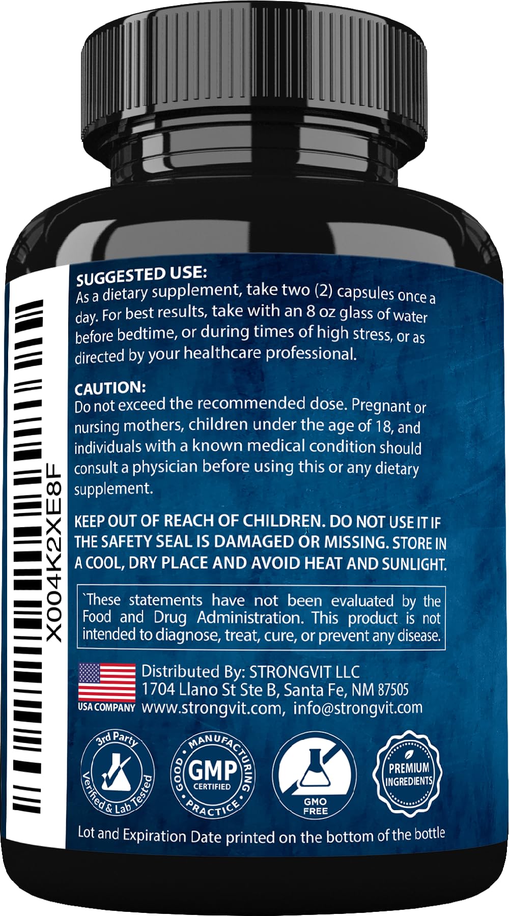 StrongVit Cortisol Supplement with Ashwagandha & Magnesium