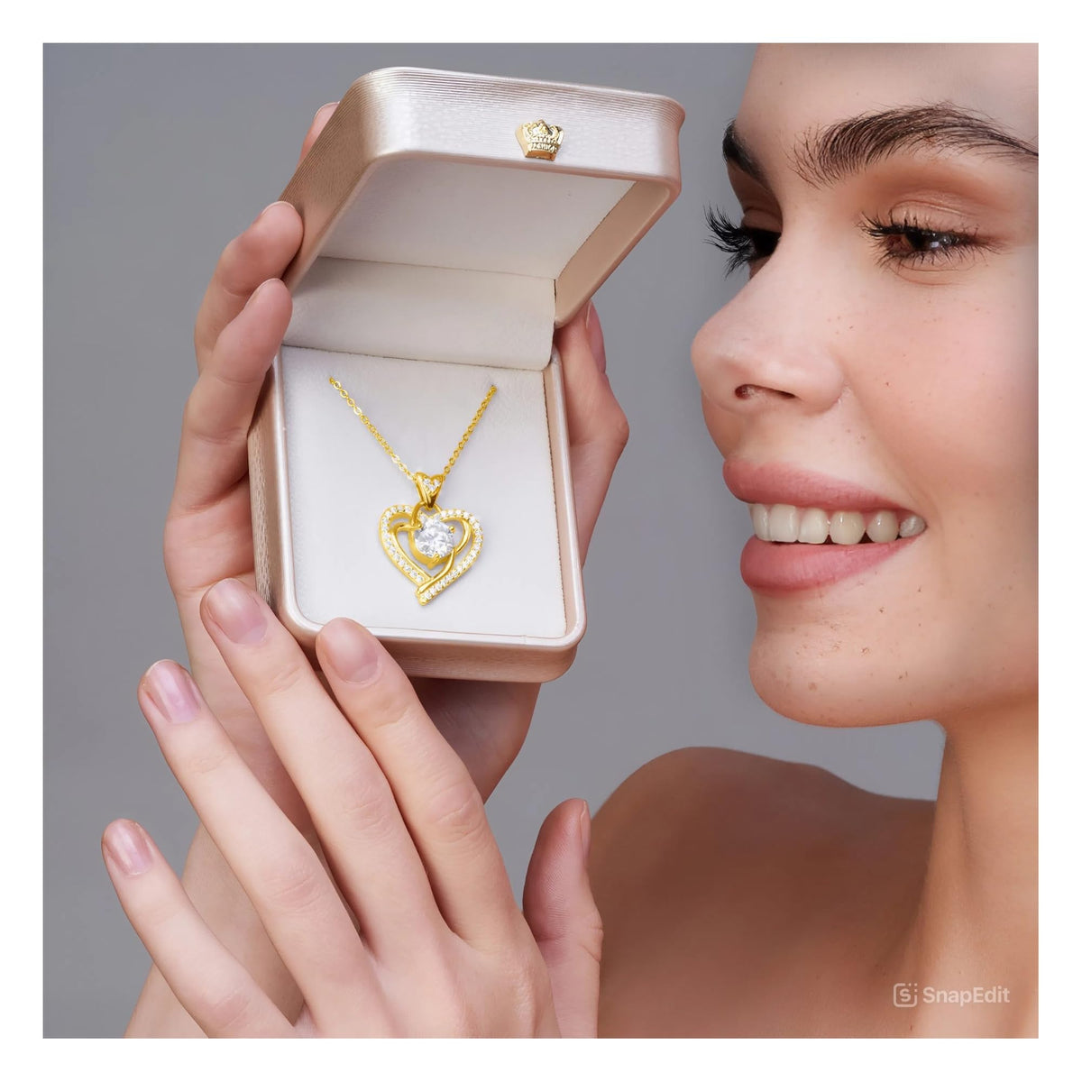 SOULVAYA Heart Moissanite Necklace for Women — Anniversary Graduation Birthday Wedding Gift for Wife Mom Girlfriend Daug