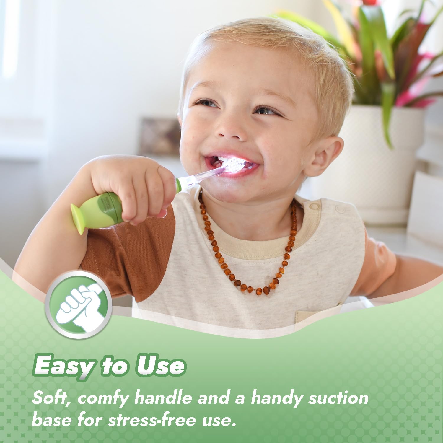 Papablic Max Toddler Sonic Electric Toothbrush Dino LED
