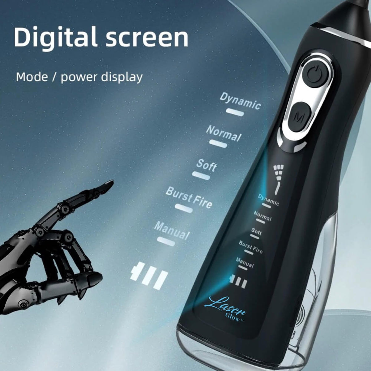 LaserGlow Cordless Water Flosser with LCD Screen 5 Cleaning - Laser Glow Official Imagery - 3