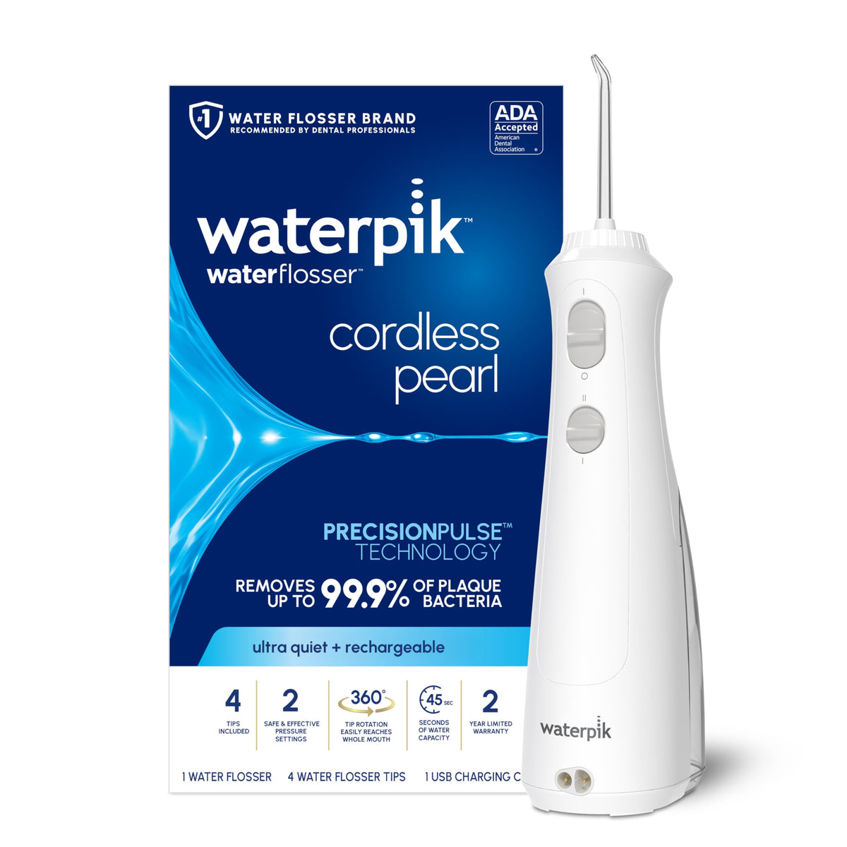 Waterpik Cordless Pearl Portable Water Flosser Rechargeable - Waterpik Official Imagery - 1