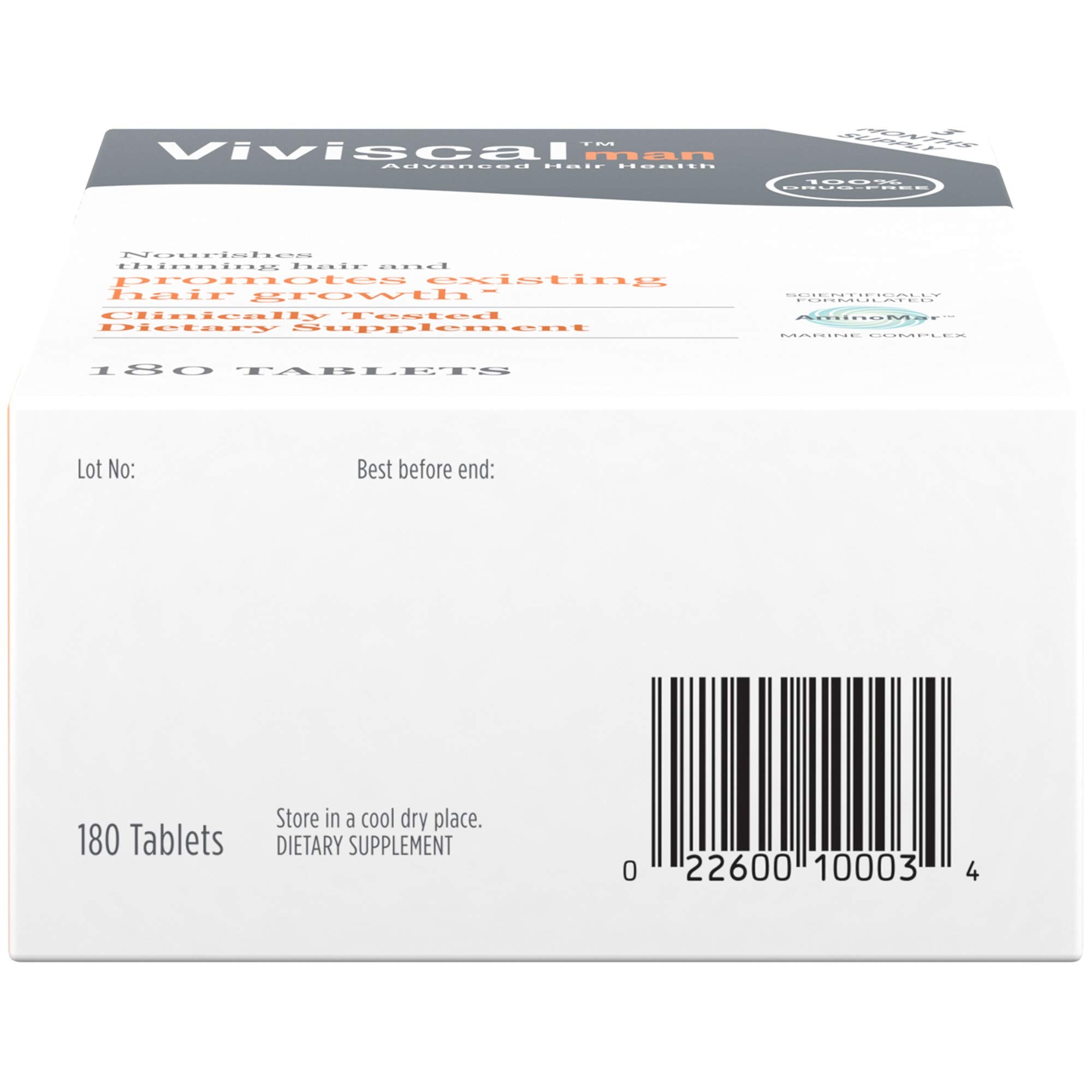 Viviscal Men's Hair Growth Supplements, 180 Tablets 3 Month Supply