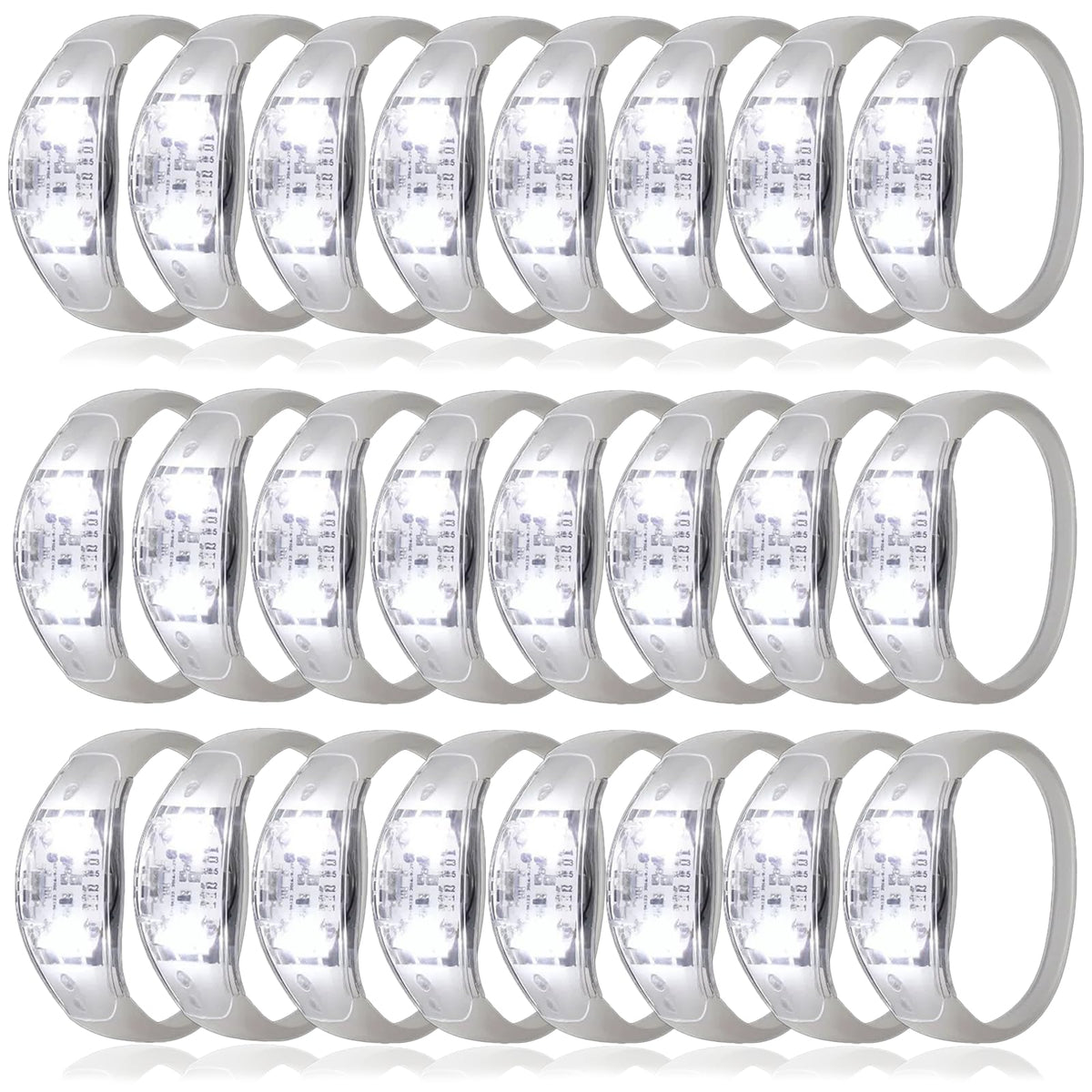 50 PCS Voice Activated Sound Control LED Flashing Bracelet - Dhseinat Official Imagery - 8
