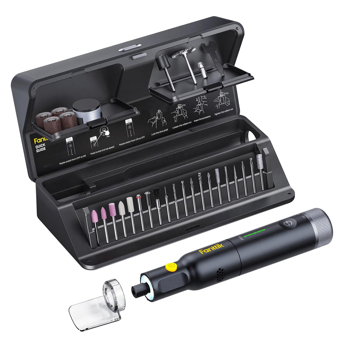 Fanttik F2 Pro Kit Cordless Rotary Tool Kit, Strong Motor 5 Speed 25000 RPM – product photo (Rotary Tools)