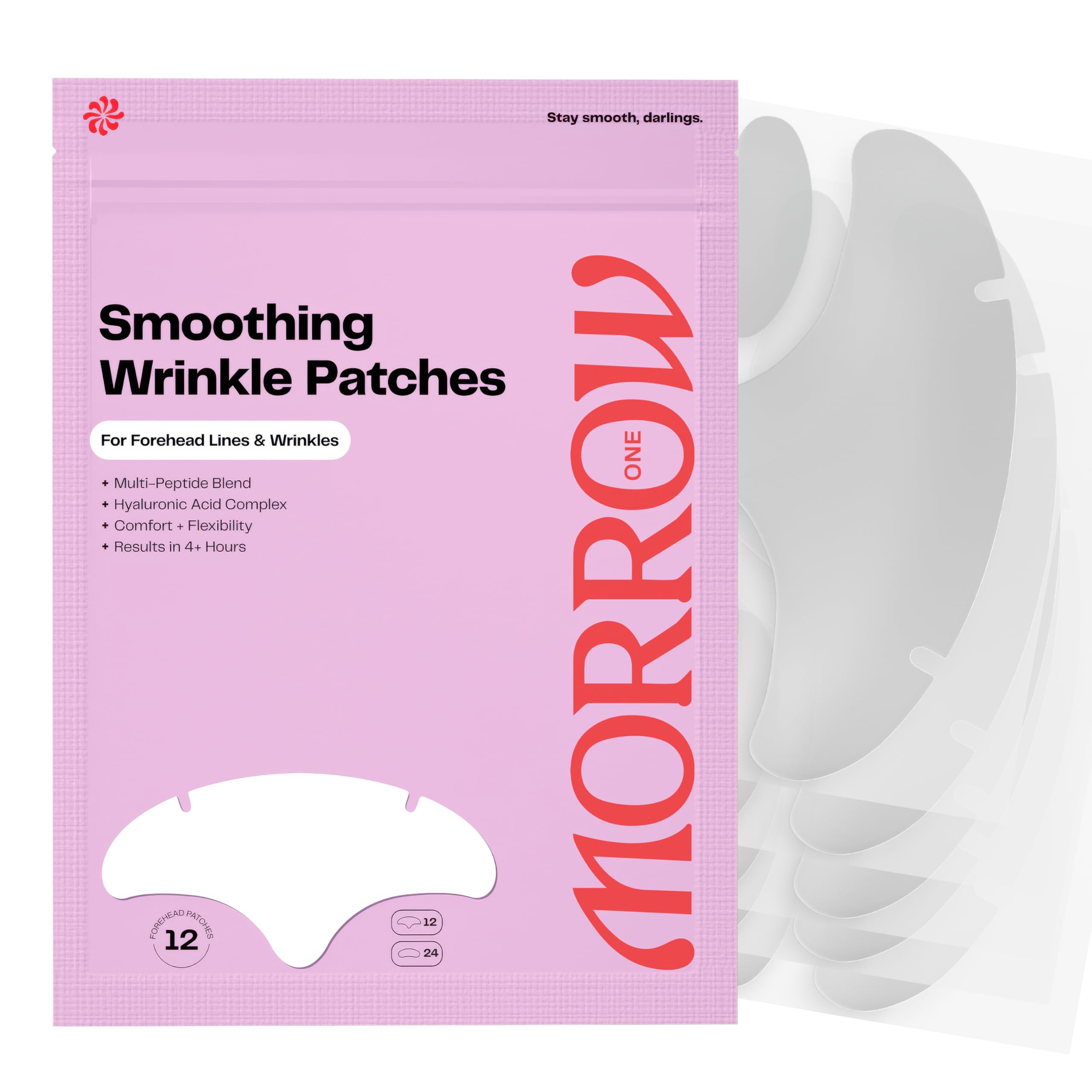 Morrow One Forehead Wrinkle Patches Peptide Face Tape Overnight - Product Imagery
