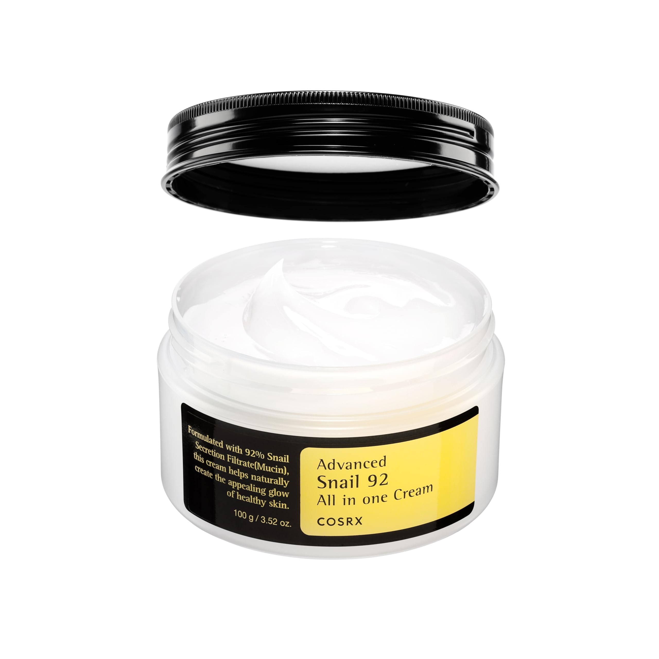 COSRX Snail Mucin 92% Face Moisturizer for Soft & Glowy Skin, - Product Imagery