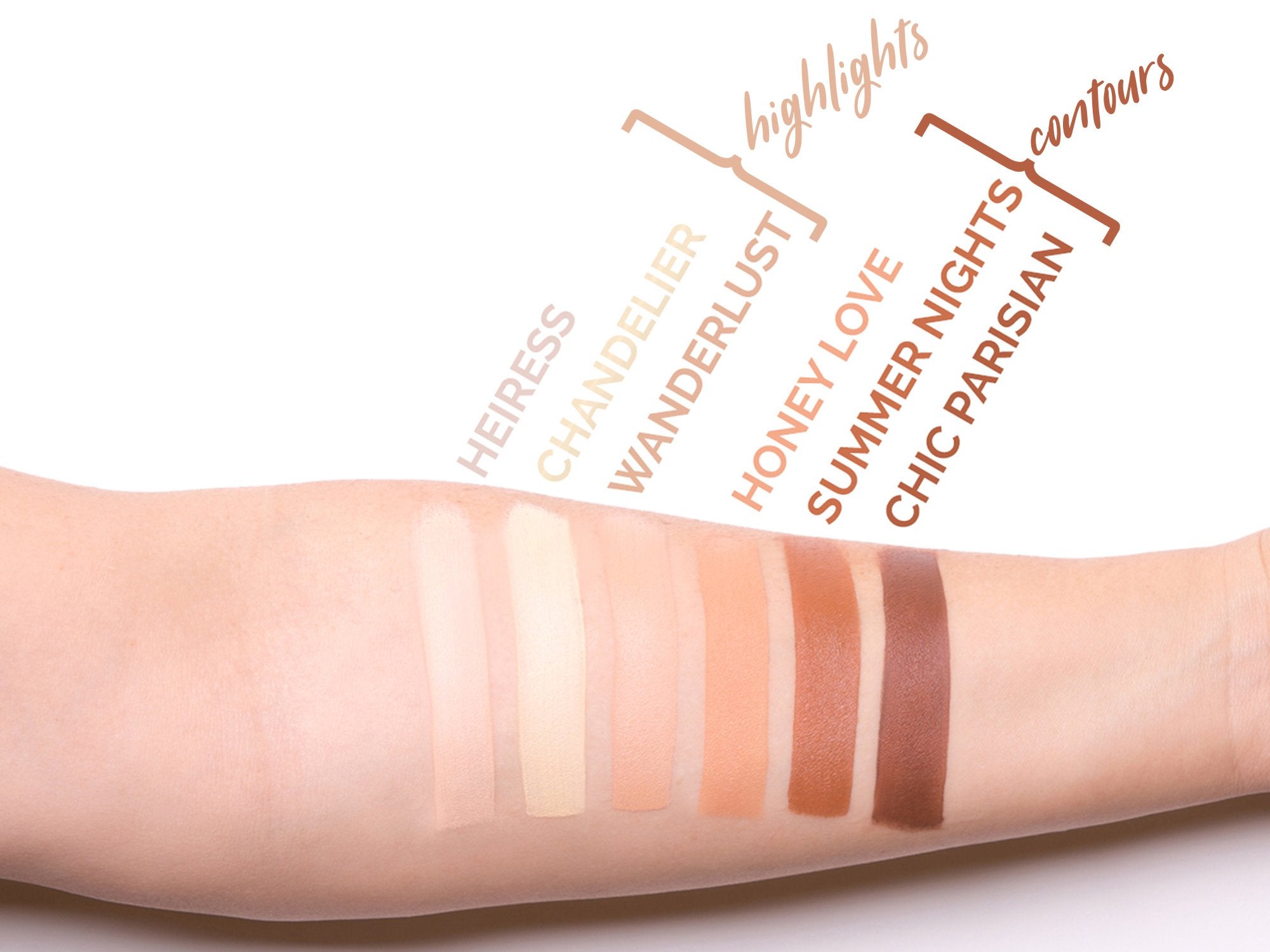 Aesthetica Cosmetics cream contour and highlighting makeup kit with vegan formulas, featuring various shades for face sculpting and glow.
