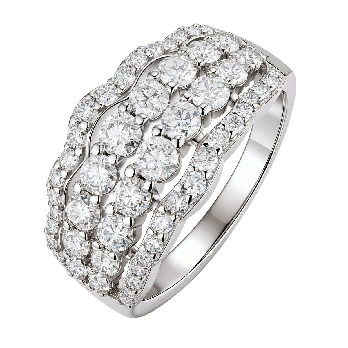 Wuziwen Moissanite Wide Wedding Bands for Women Engagement Eternity Rings – product photo (Eternity Rings)