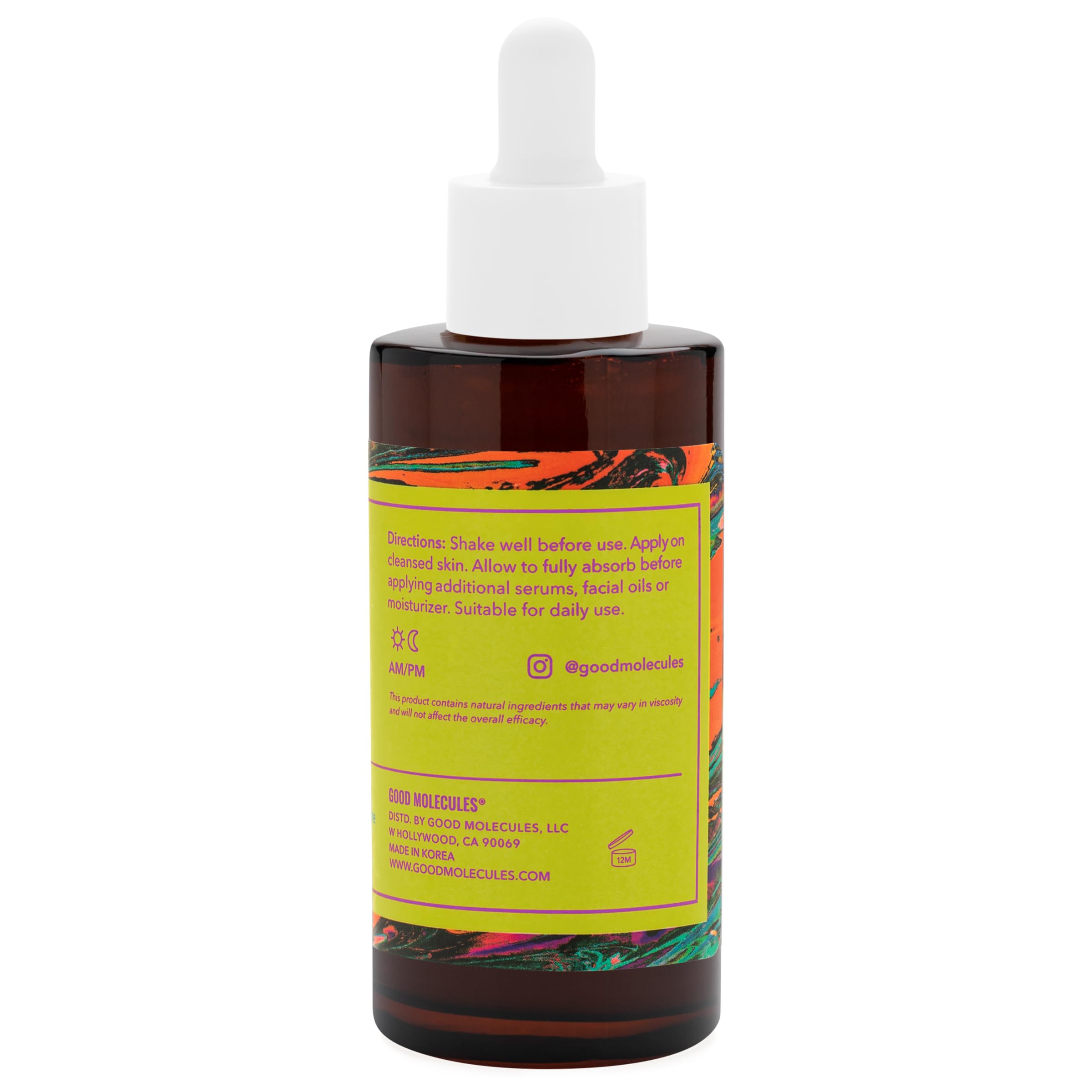 Good Molecules Discoloration Correcting Serum in a 2.5 fl oz bottle, skincare serum for dark spots and uneven skin tone.