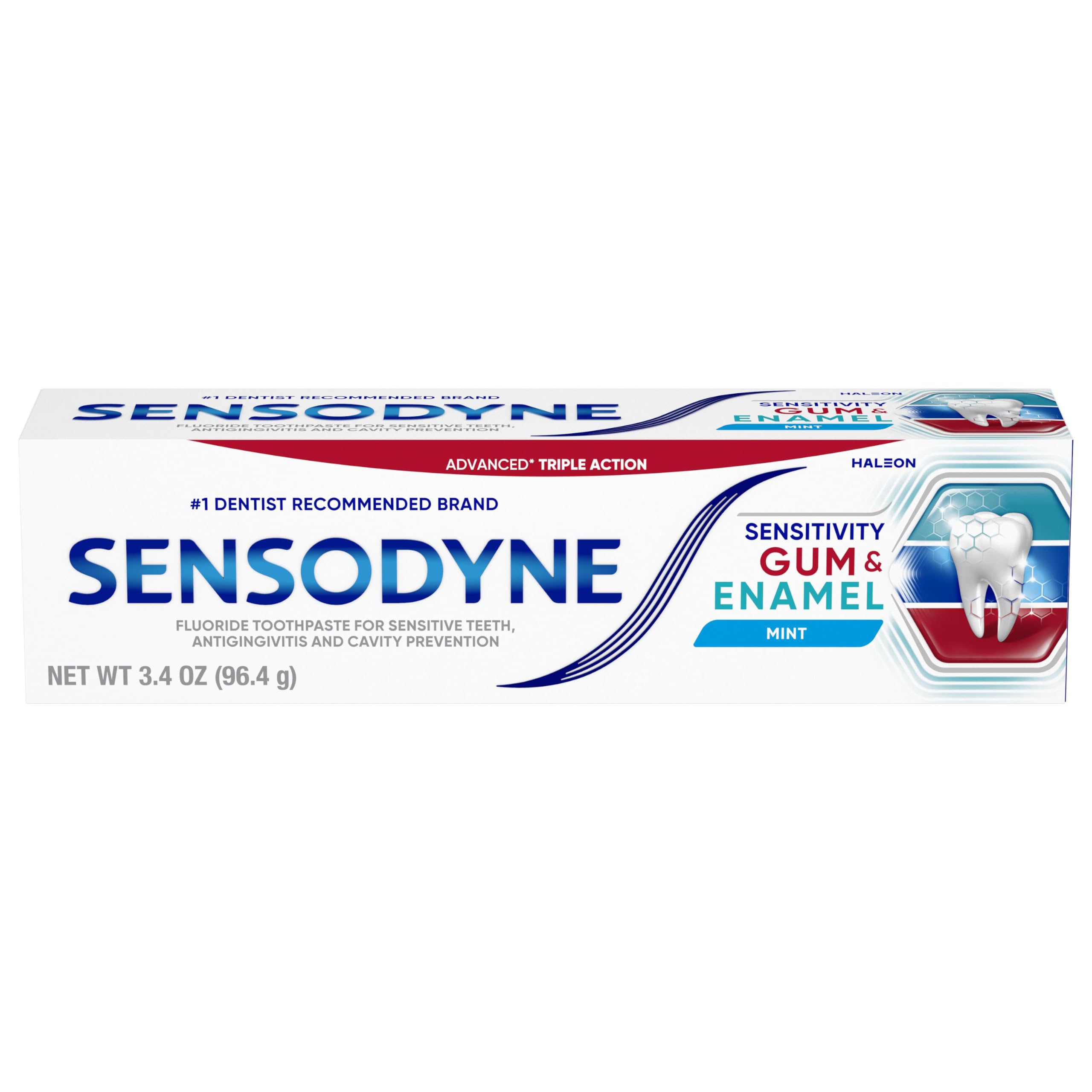 Sensodyne Sensitivity Gum and Enamel Toothpaste, 3.4 Ounces x 3 - Product Imagery
