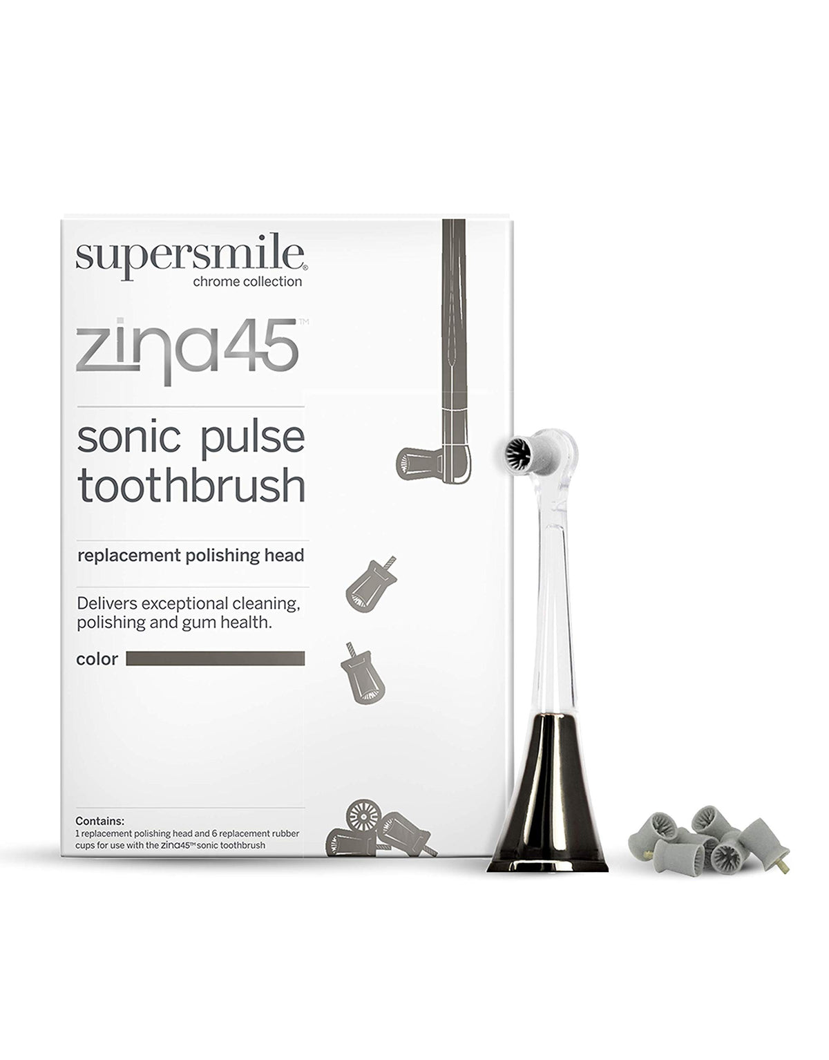 Supersmile Zina45 Replacement Polishing Head Charcoal - Supersmile Official Imagery - 2