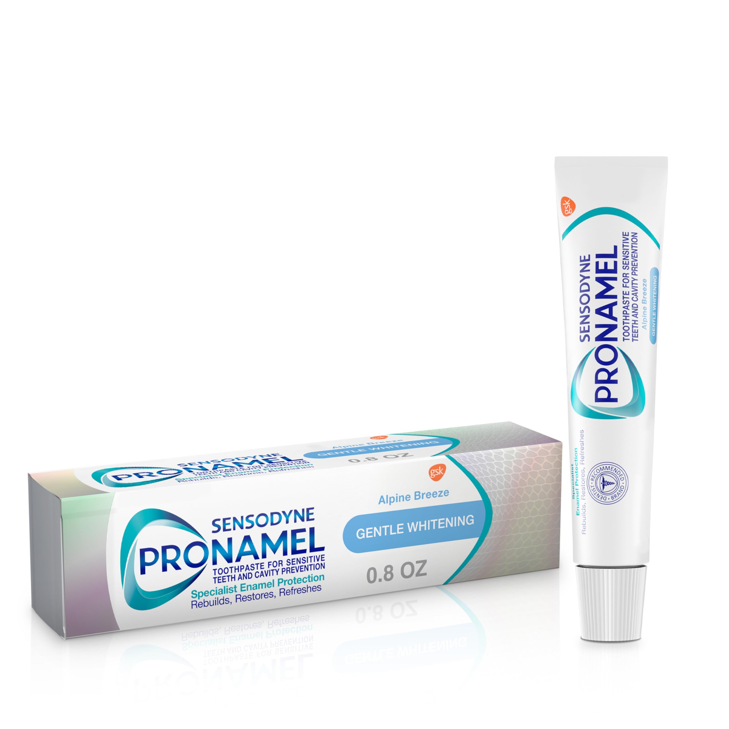 Sensodyne Pronamel Gentle Whitening Enamel Toothpaste, 0.8 Ounces - Product Imagery