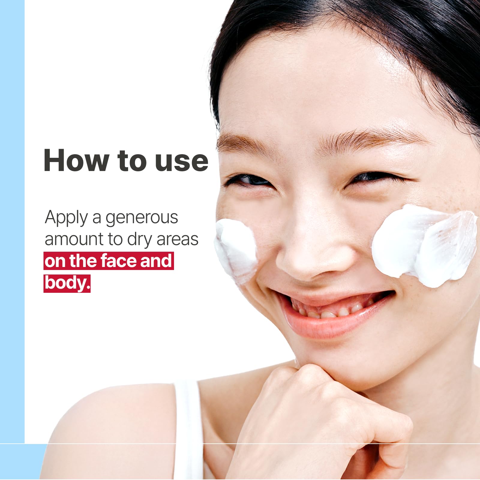 Illiyoon Ceramide Ato Concentrate Cream moisturizing face and body skin, gentle for infants, showing the cream jar and product label.