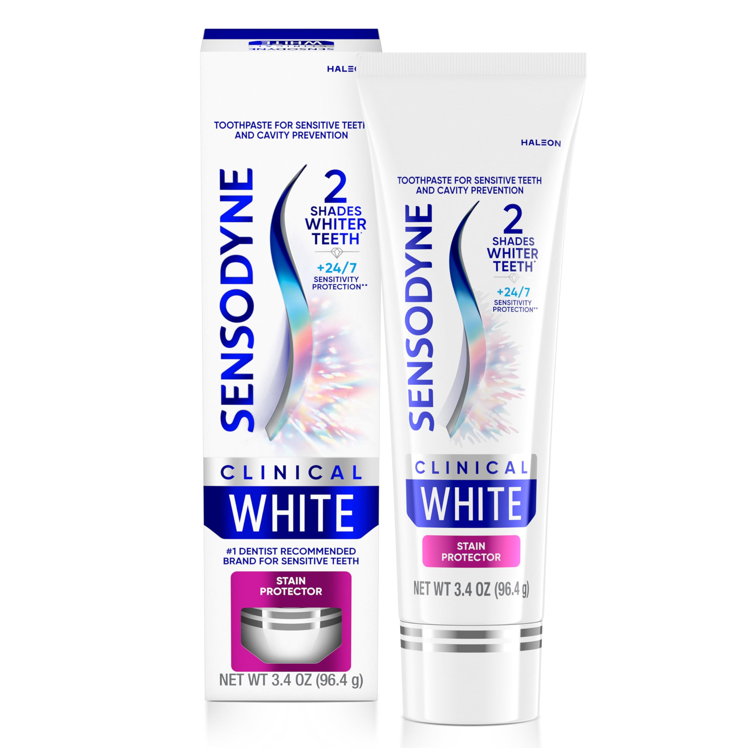 Sensodyne Clinical White Stain Protector Toothpaste, 3.4 oz - Product Imagery