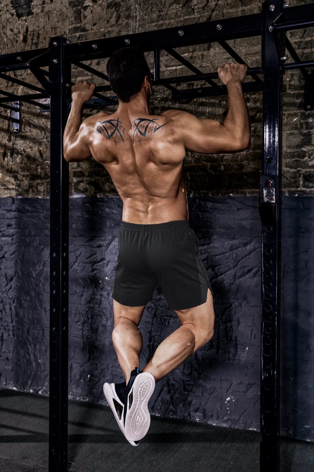 COOFANDY Men's 2 Pack Gym Workout Shorts Athletic 5 Inch Running Shorts – packaging and label