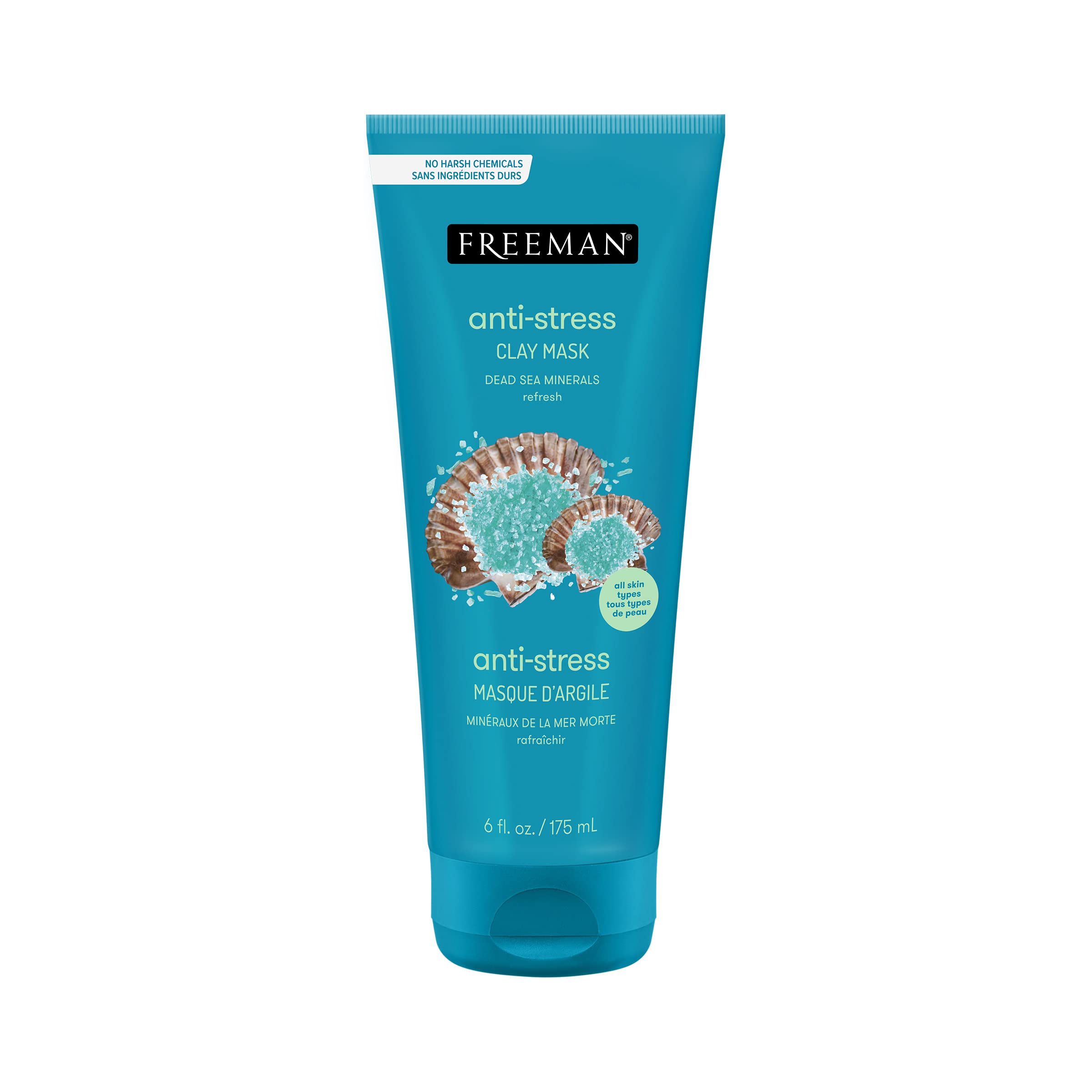 Freeman Anti-Stress Clay Mask, Dead Sea Mineral Face Mask, 6 Fl - Product Imagery