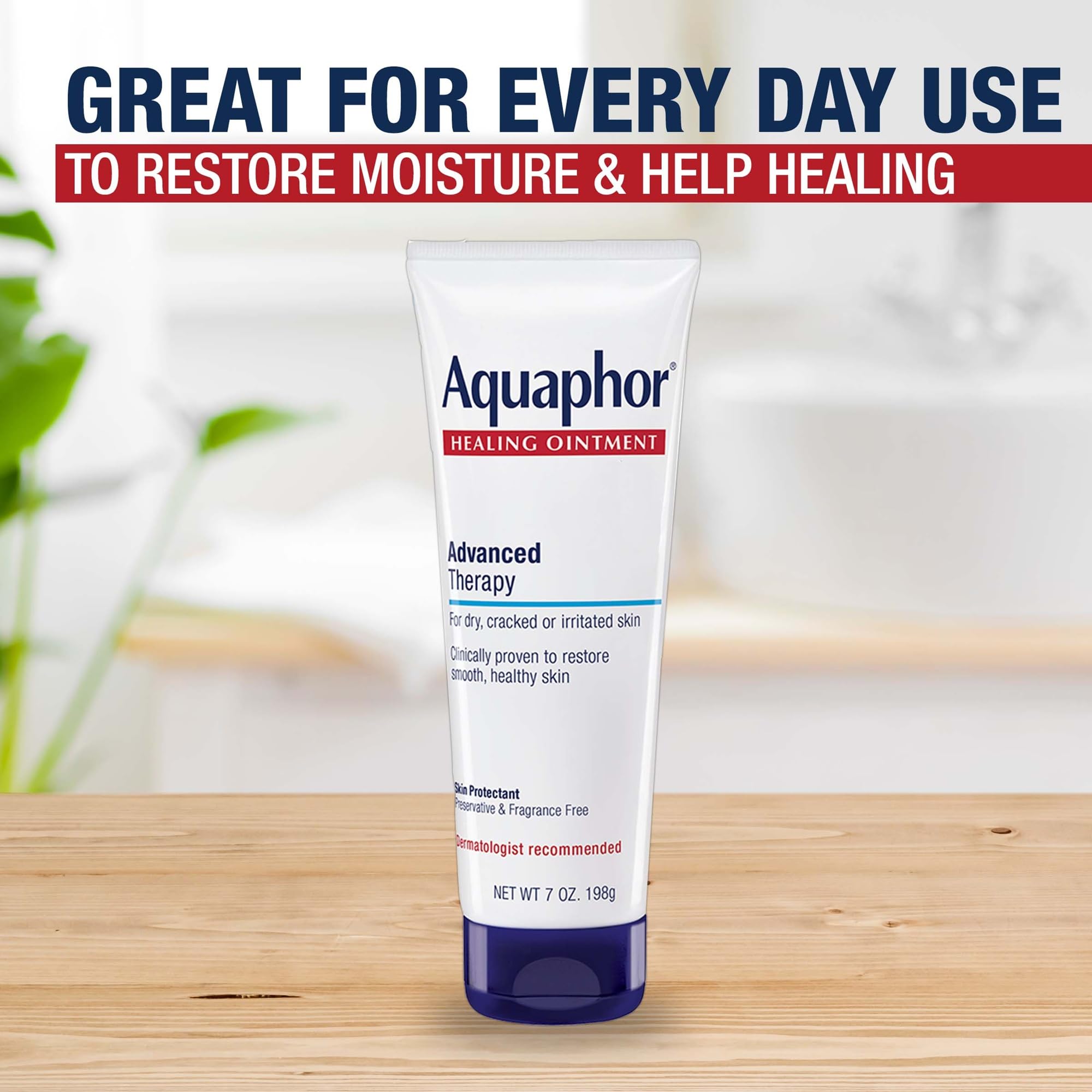 Aquaphor Advanced Therapy Healing Ointment, Skin Protectant, 7 OZ