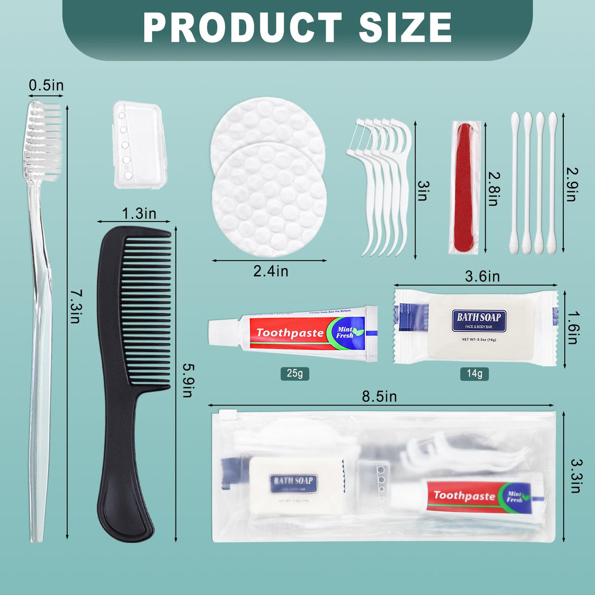 50 Sets Personal Hygiene Kit Bulk Disposable Toothbrushes - HQSLsund Official Imagery - 3