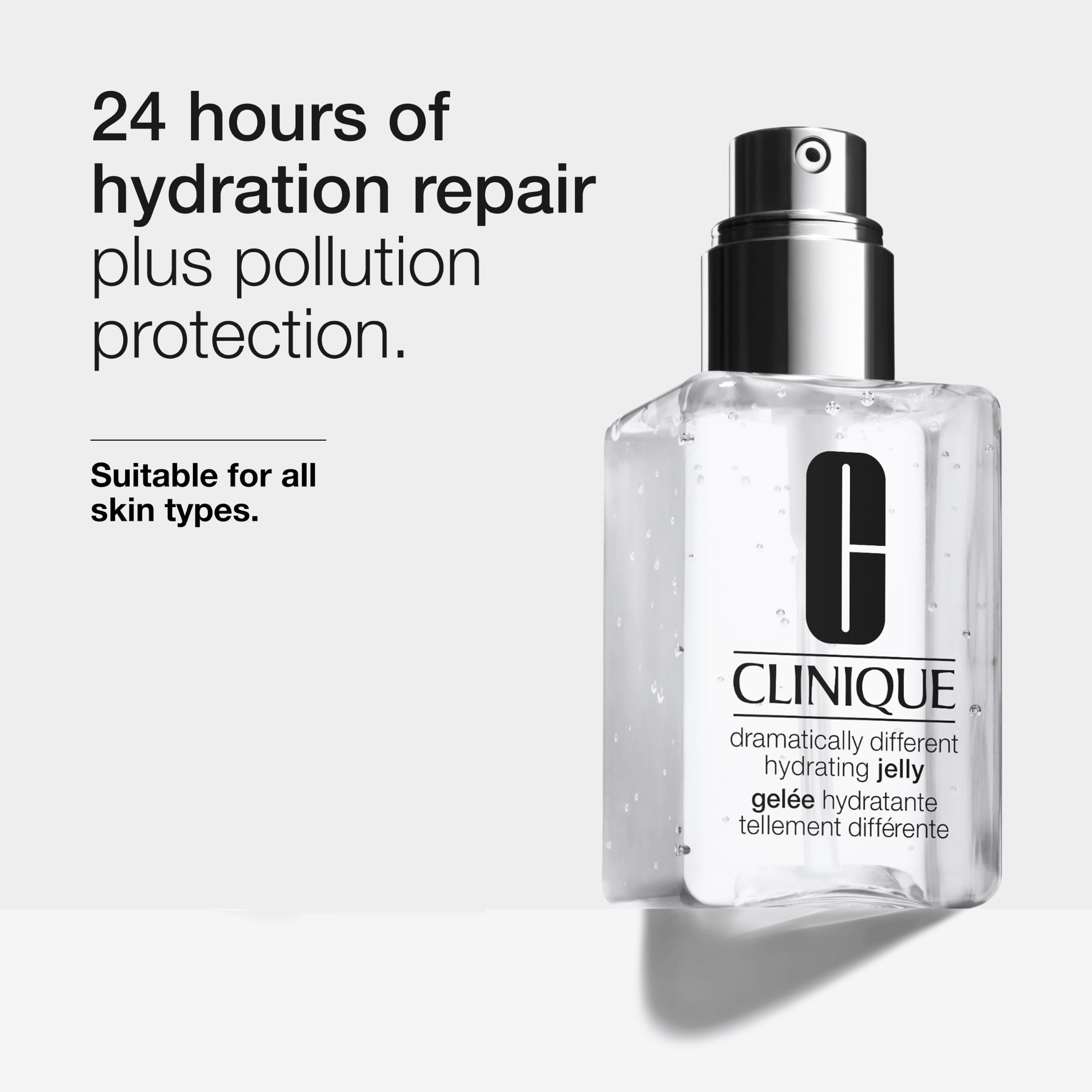 Clinique 3-Step Hydrating Jelly moisturizer with hyaluronic acid, lightweight face moisturizer for all skin types, 4.2 fl oz