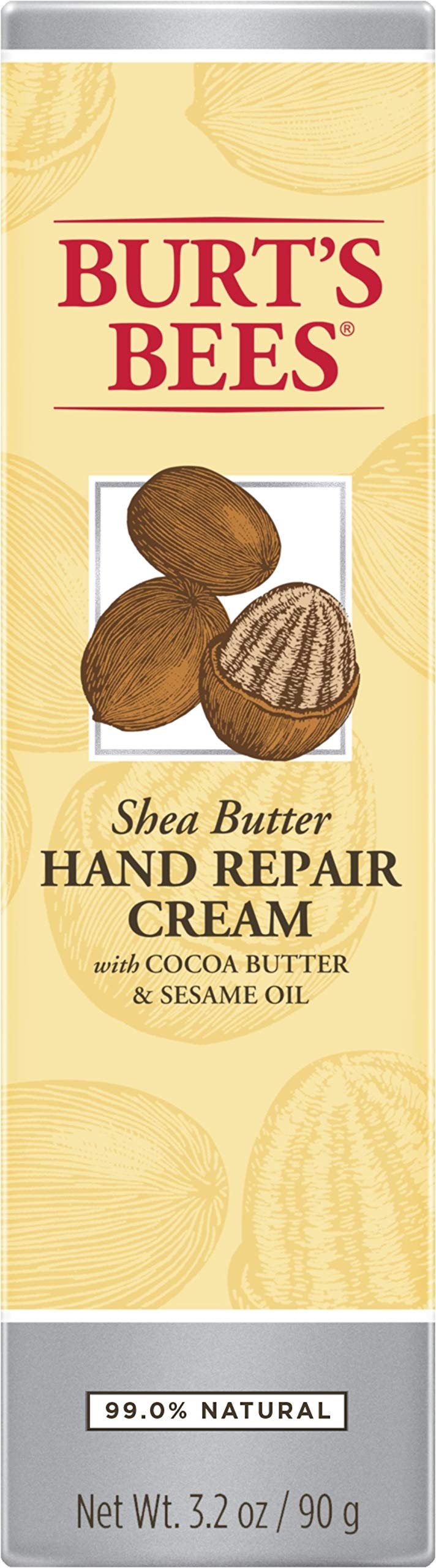Burt's Bees Shea Butter Hand Cream 3.2 oz, 3-pack, moisturizing skin moisturizer with natural Shea Butter for soft hands.