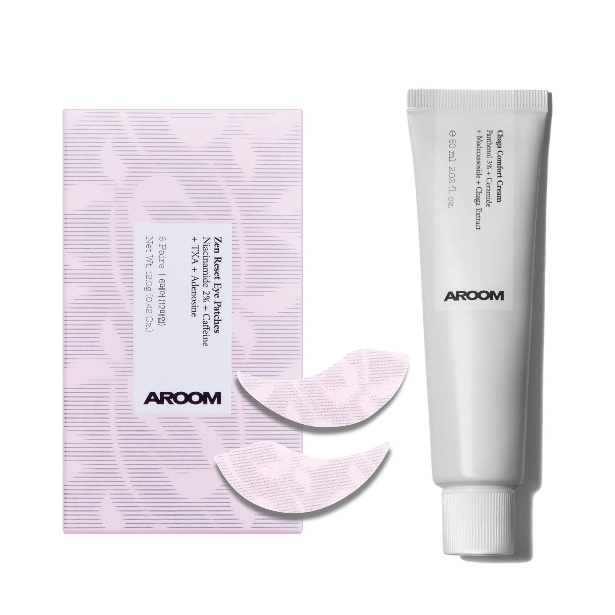 Korean Skincare Set | Under-Eye Care with Zen Reset Eye Patches - Product Imagery