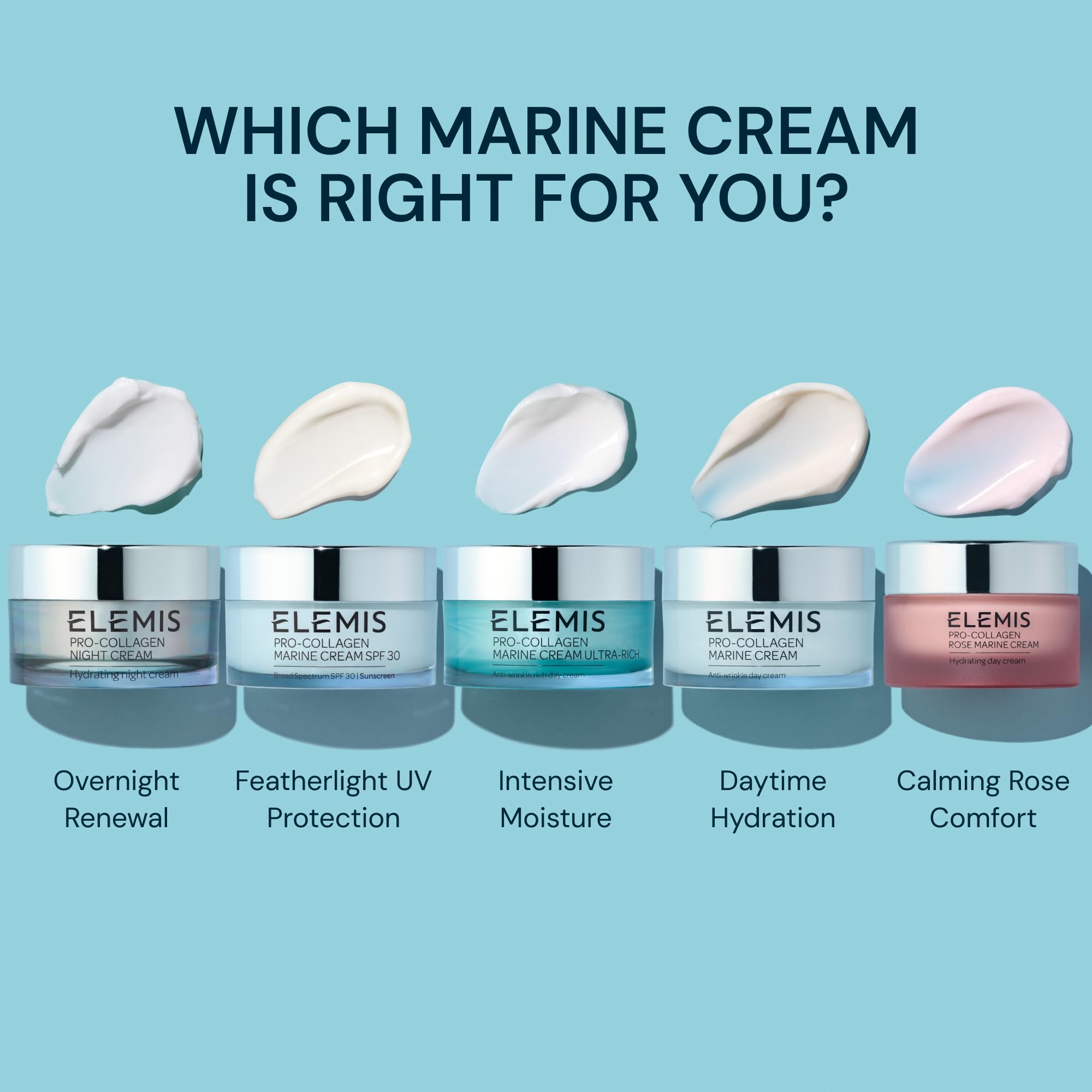 ELEMIS Pro-Collagen Rose Marine Cream jar with cream inside, showcasing the luxury skincare product for anti-aging and hydration.