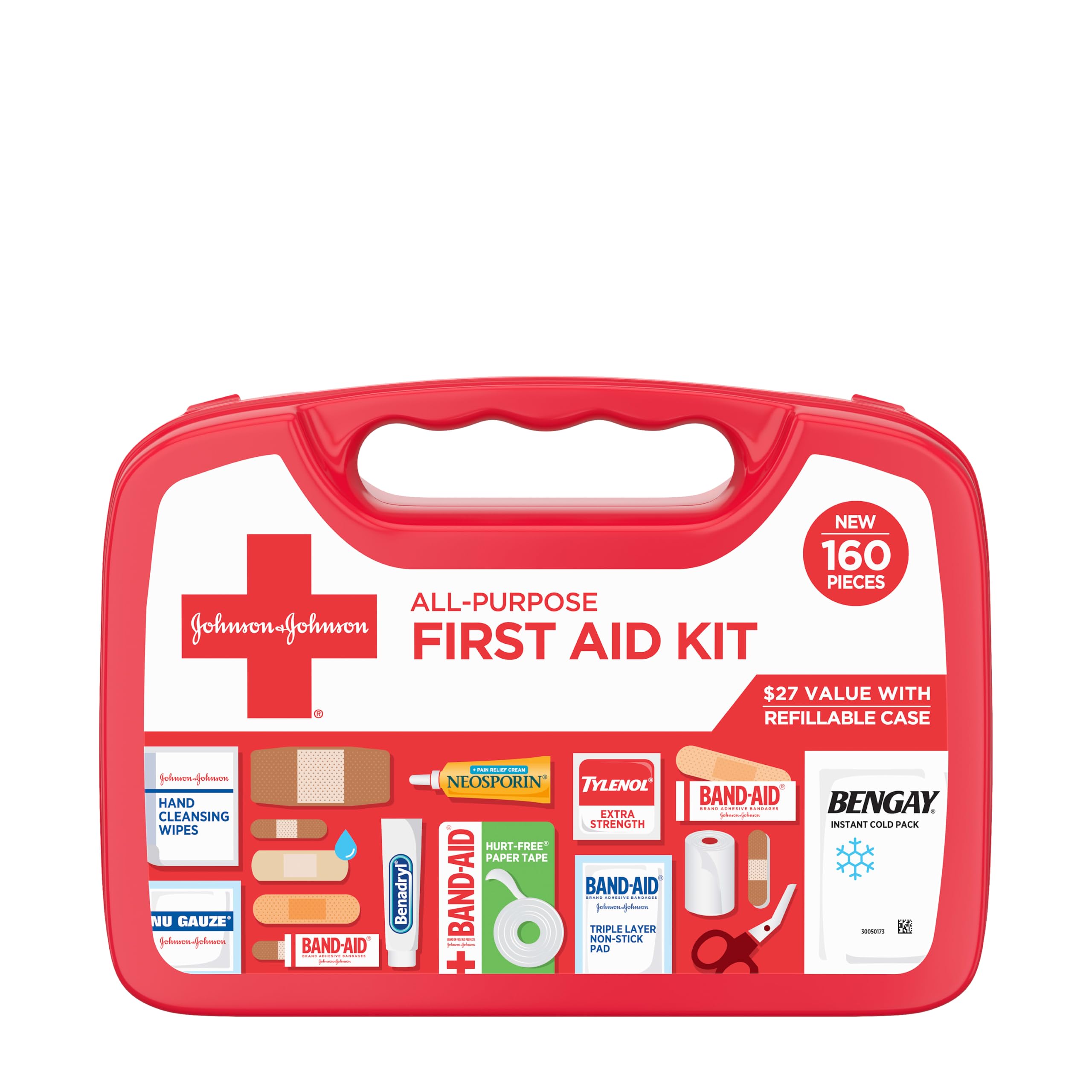 BAND-AID Brand All-Purpose Portable Compact First Aid Kit, 160 - Product Imagery