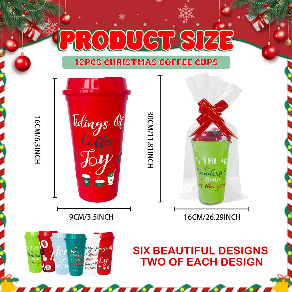 12 Set Christmas Bulk Gifts Funny Christmas Cupcake Fuzzy - Augacage Official Imagery - 4