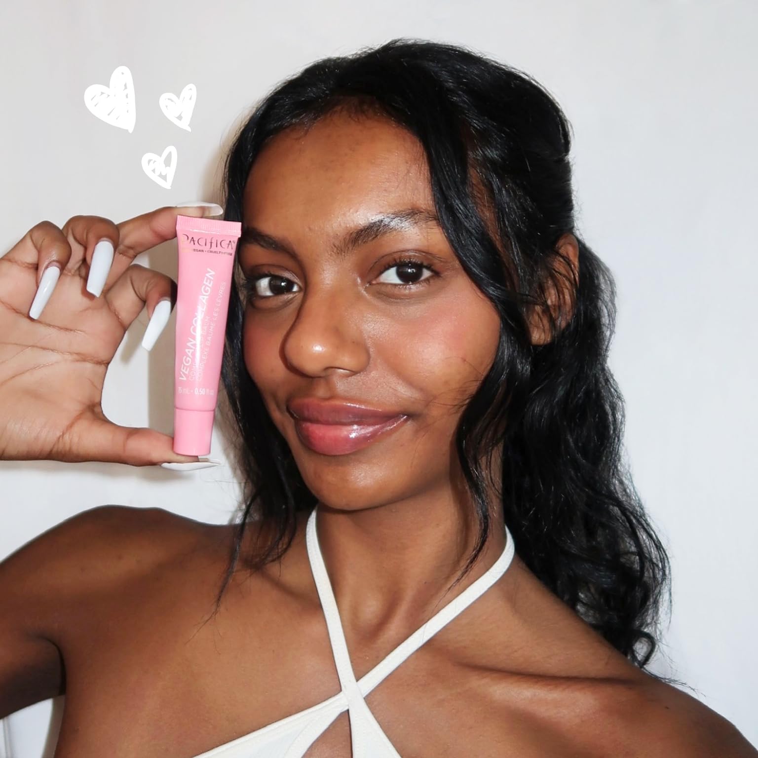 Pacifica vegan hydrating lip balm trio set featuring three moisturizing lip balms in colorful packaging.