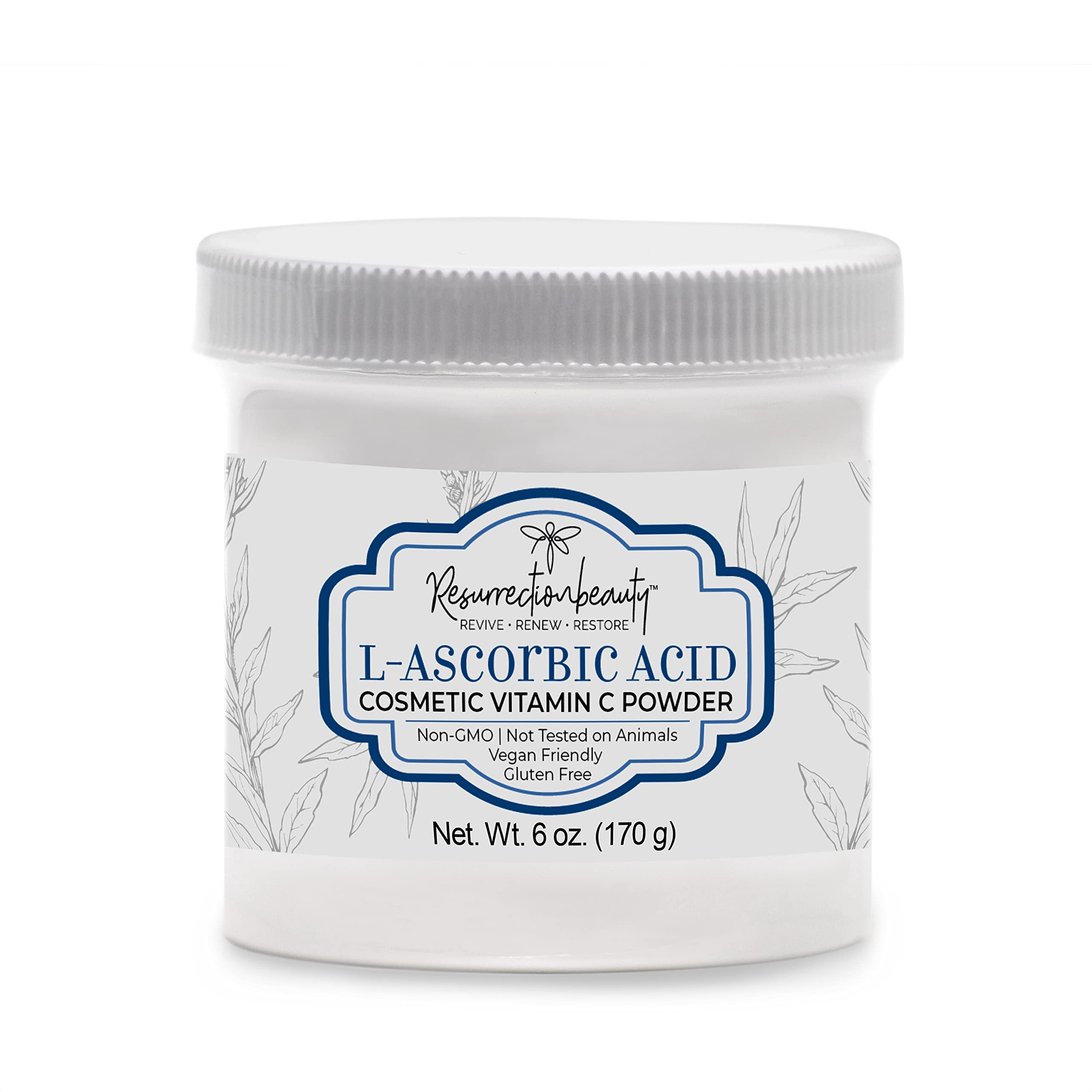100% Pure L-Ascorbic Acid (Cosmetic Vitamin C Powder for Face) - Product Imagery