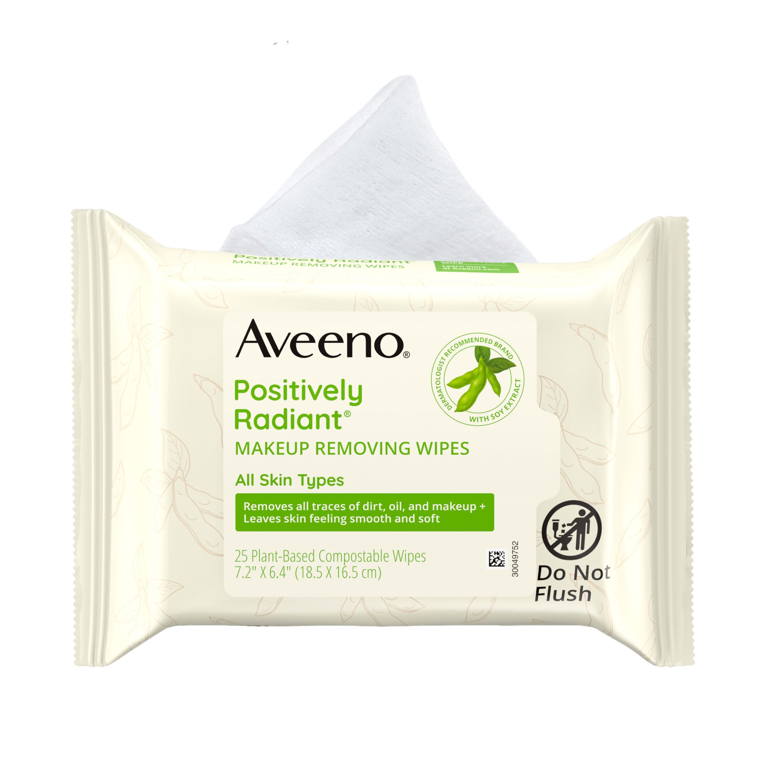 Aveeno Calm + Restore Unscented Makeup Remover Wipes, - Product Imagery
