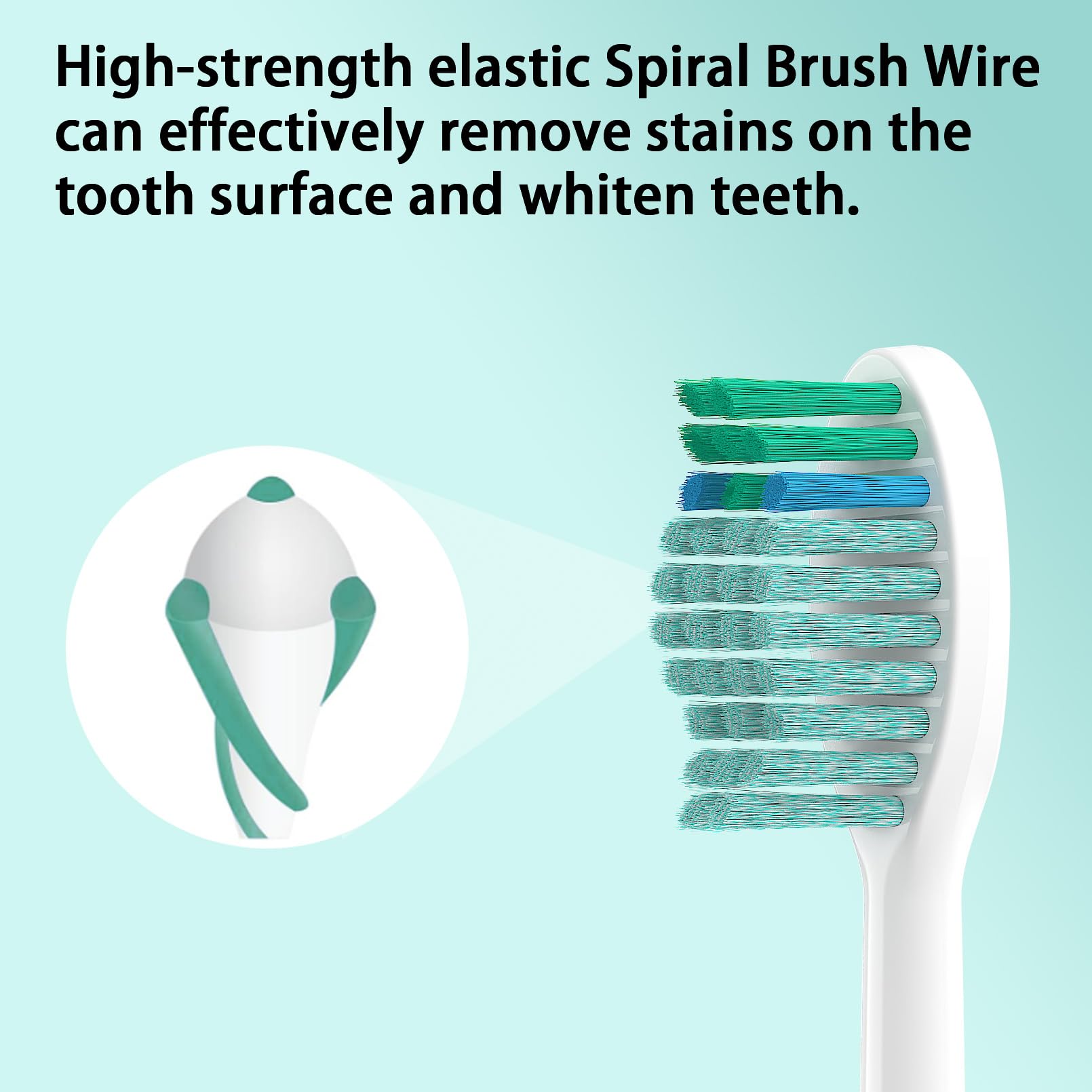 YMPBO replacement toothbrush heads for TAO Clean electric toothbrush, 10-pack, compatible soft bristle brush heads for oral care.