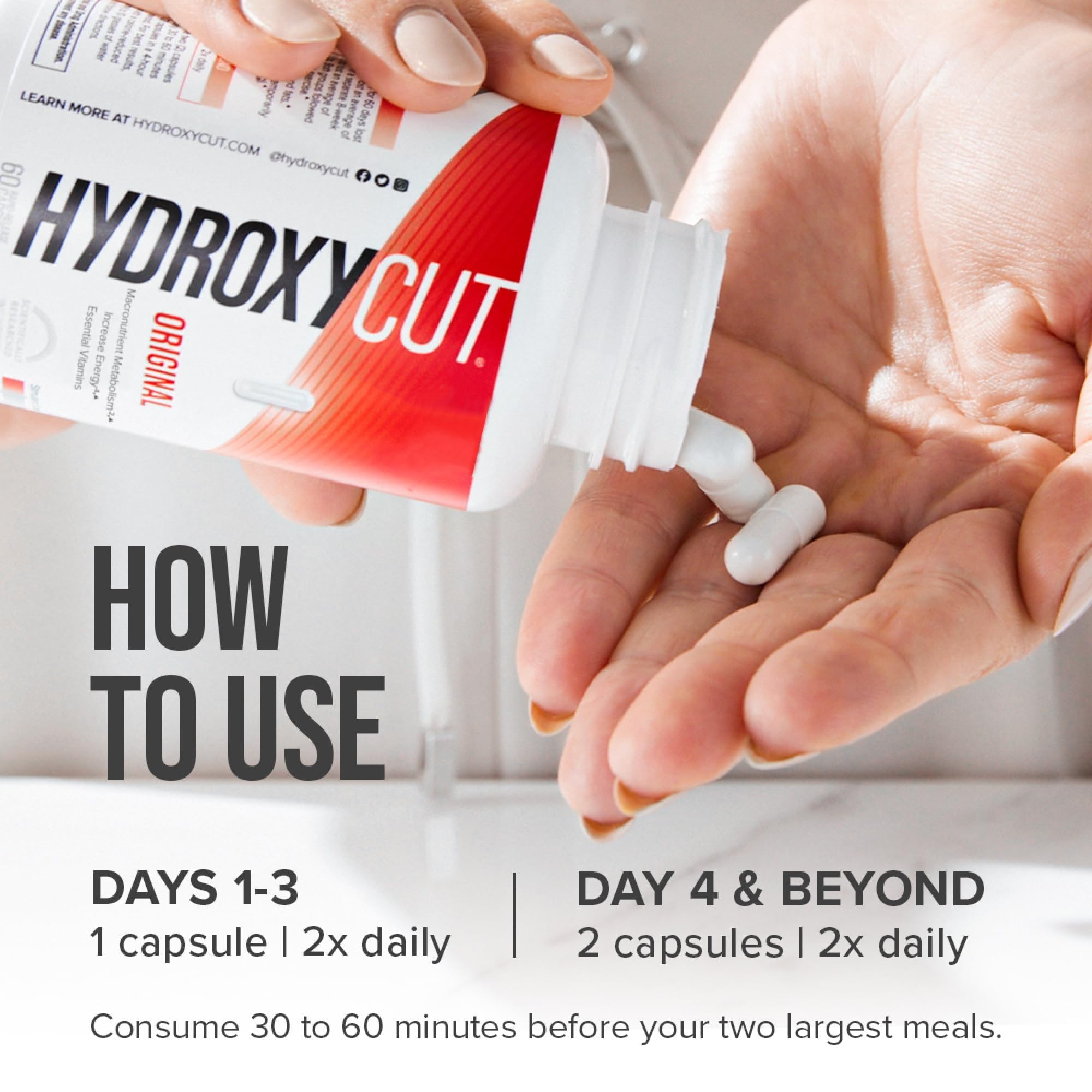 Hydroxycut Original, Metabolism Supplement, 72 Rapid-Release Capsules