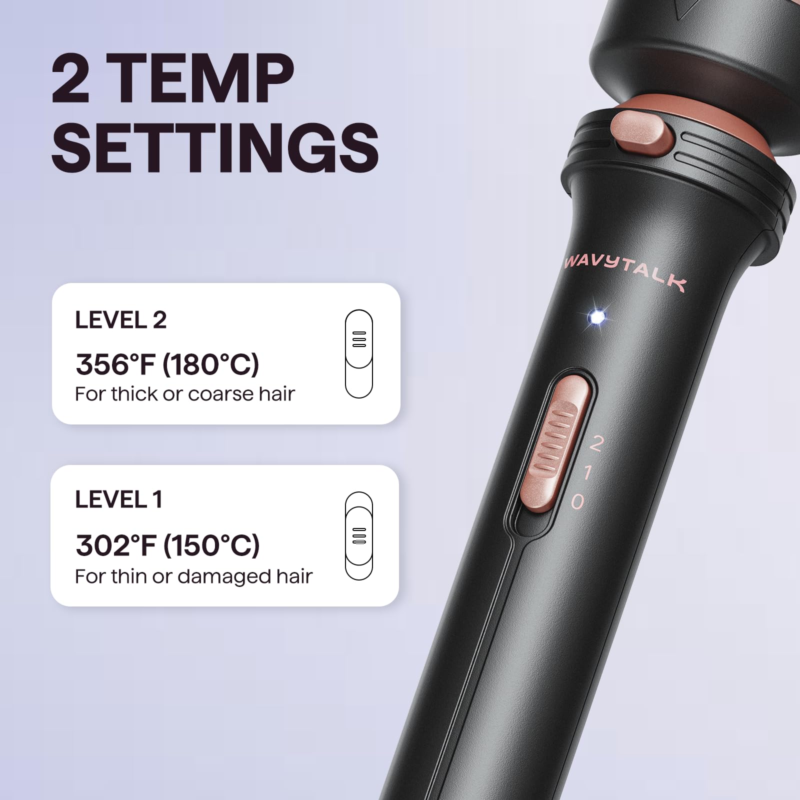 Wavytalk 1.5-inch thermal round brush for blowouts and curling, designed for smooth, voluminous hair styling.