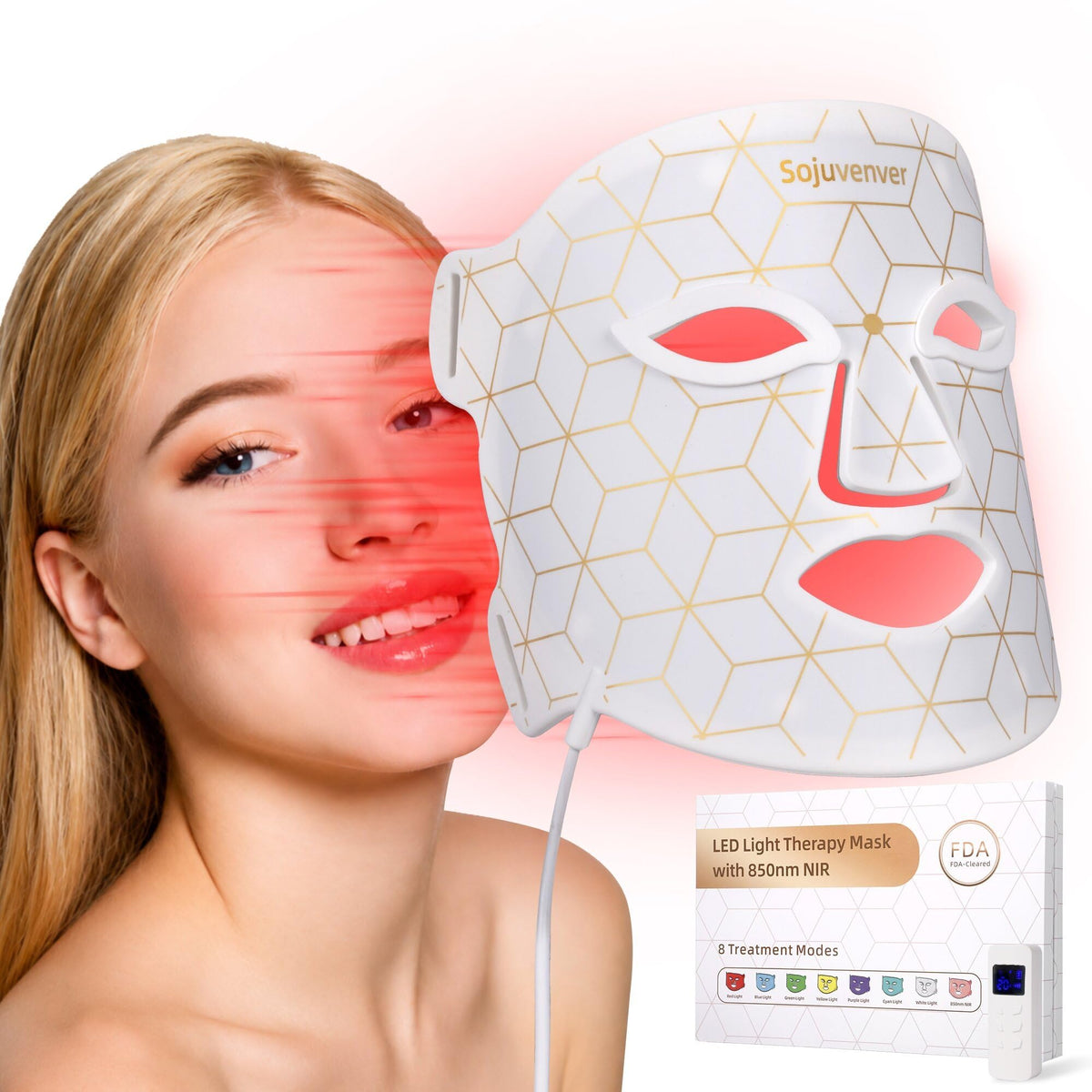 Red Light Therapy Mask for Face 8 Color LED Mask for Anti - Sojuvenver Official Imagery - 2