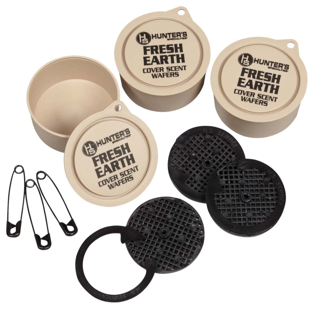 Hunters Specialties Long Lasting Cover Scent Wafers for Hunting - 3 Wafers Per Pack, 3 Safety Pins Included – Original V