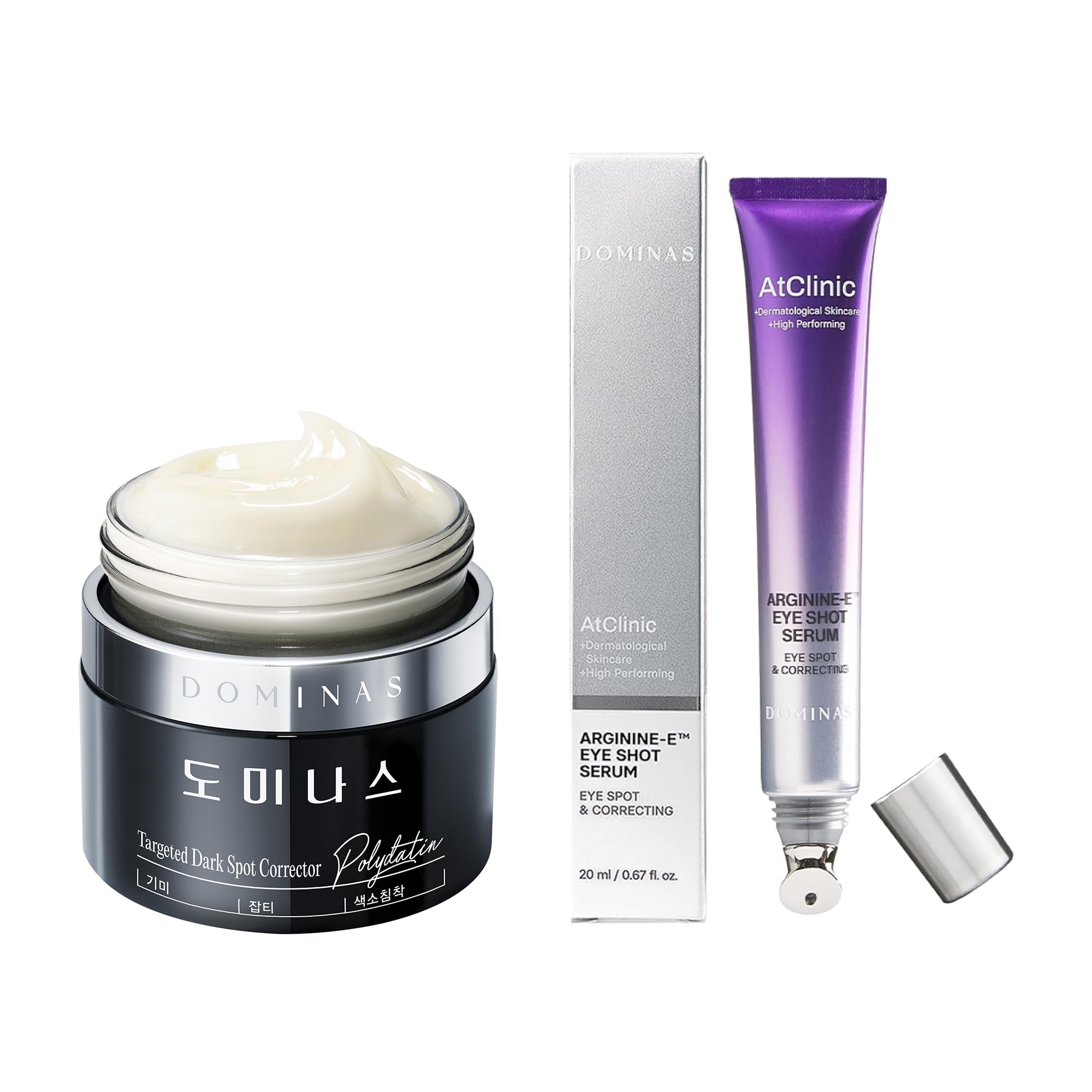 DOMINAS Advanced Korean Cream (1.76oz) + Arginine-e Caffeine Eye - Product Imagery