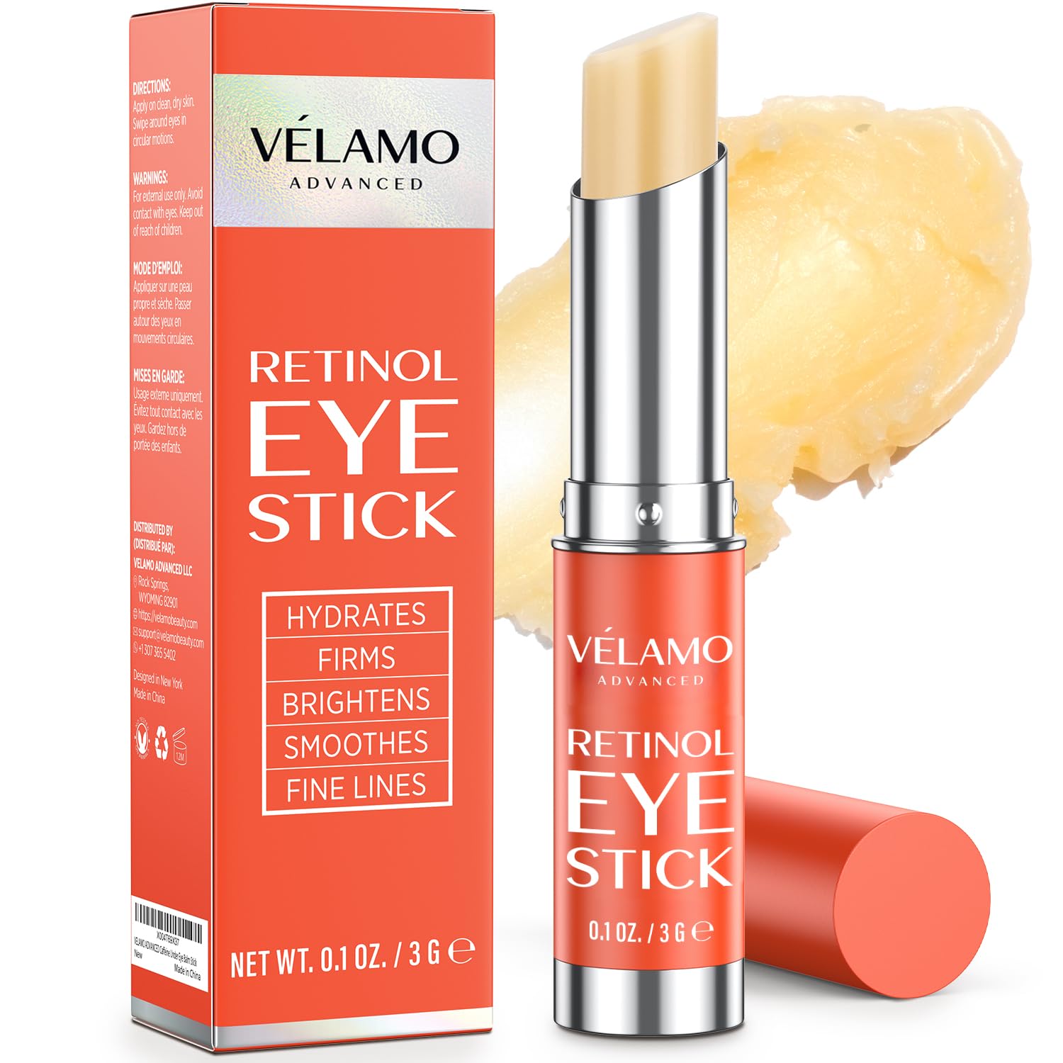 VELAMO ADVANCED Retinol Eye Stick: Renewing & Firming Under Eye - Product Imagery