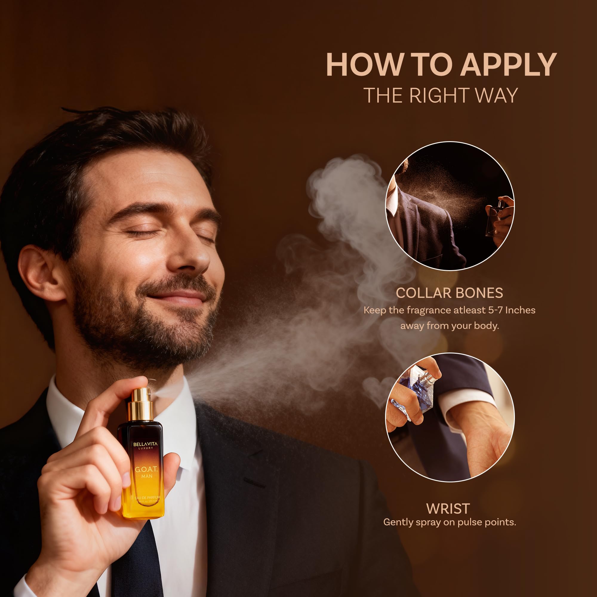 Bella Vita Luxury men's perfume gift set with four 20ml bottles, featuring elegant packaging and diverse personal fragrance options.